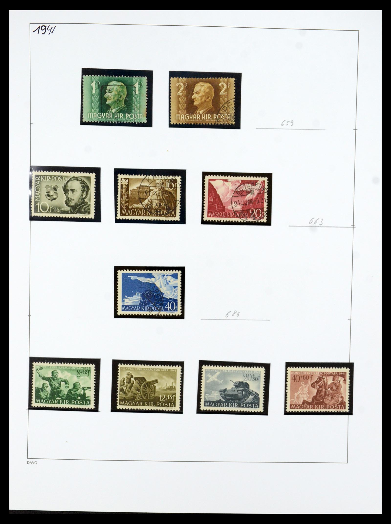 35956 045 - Postzegelverzameling 35956 Hongarije 1871-1991.