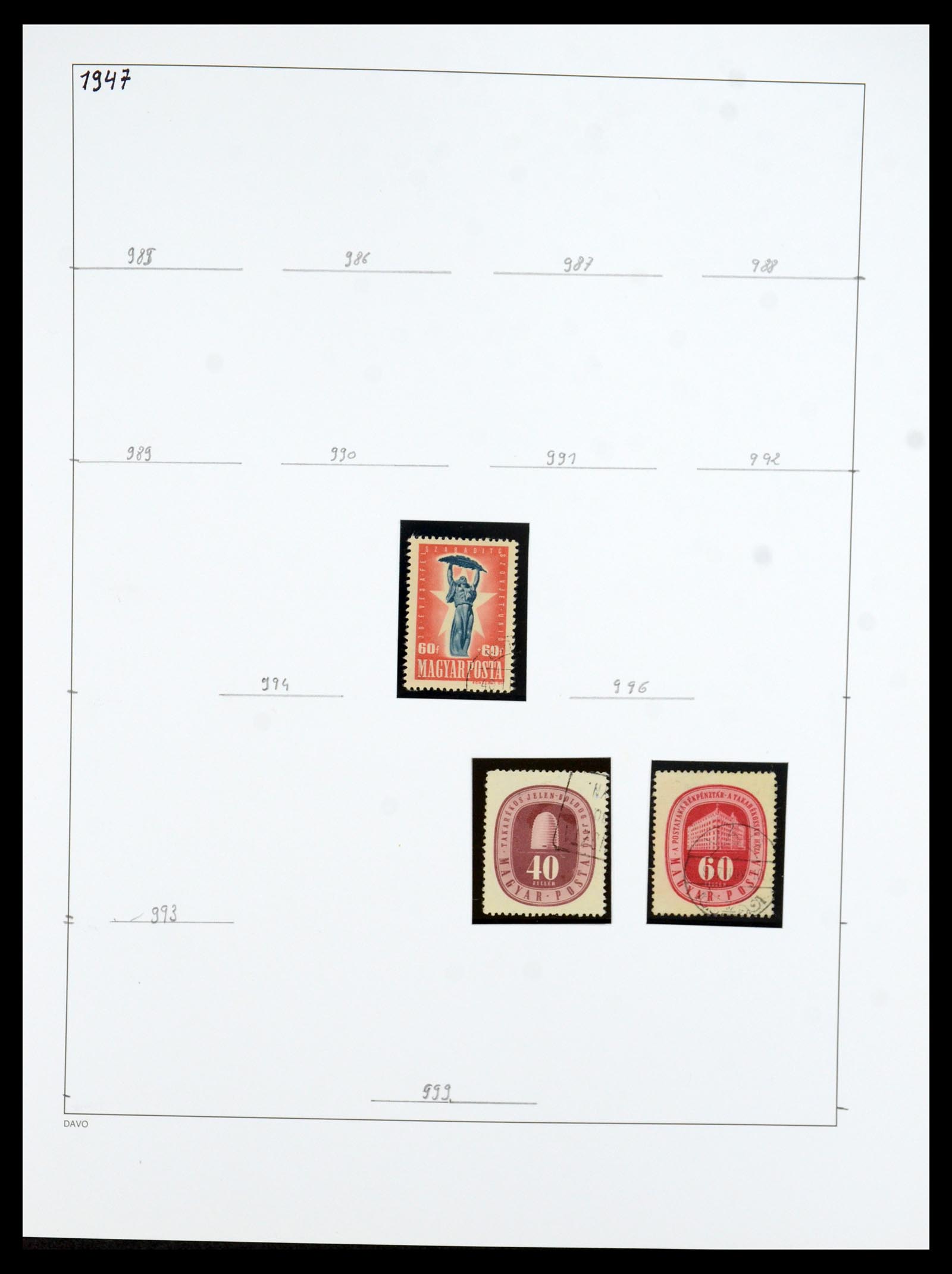 35956 060 - Postzegelverzameling 35956 Hongarije 1871-1991.
