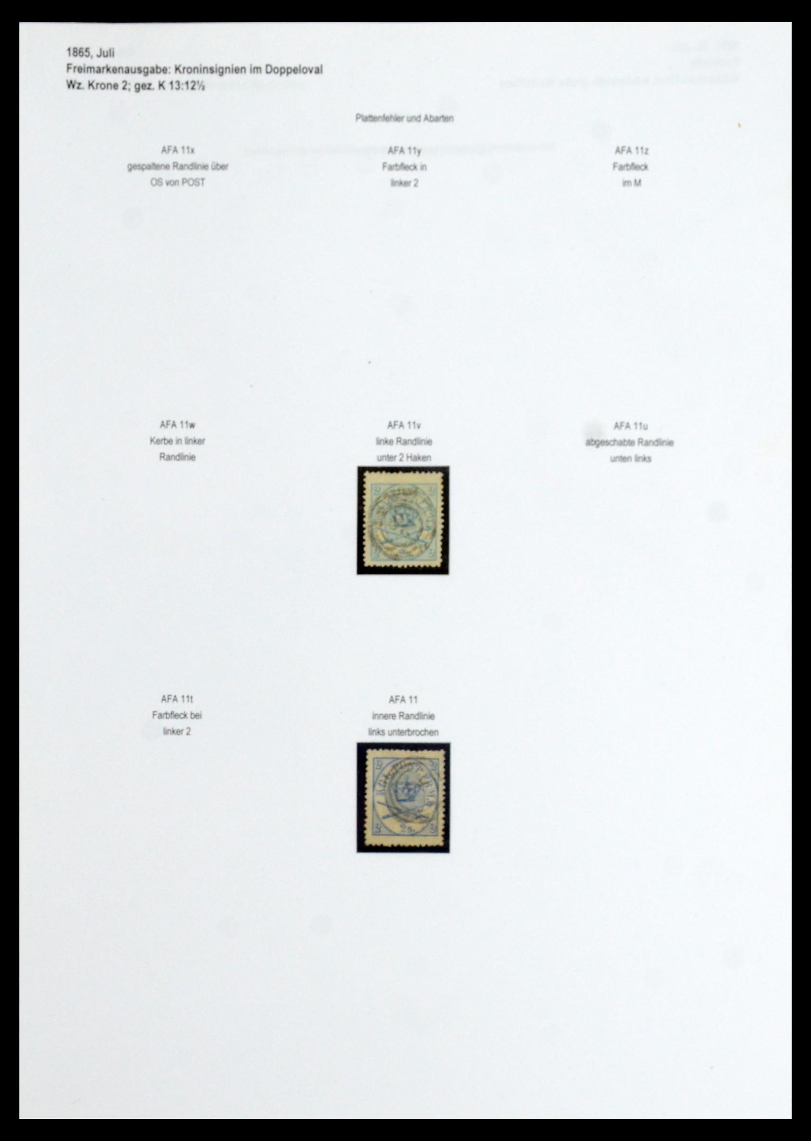 35961 003 - Postzegelverzameling 35961 Denemarken emissie 1864-1870.