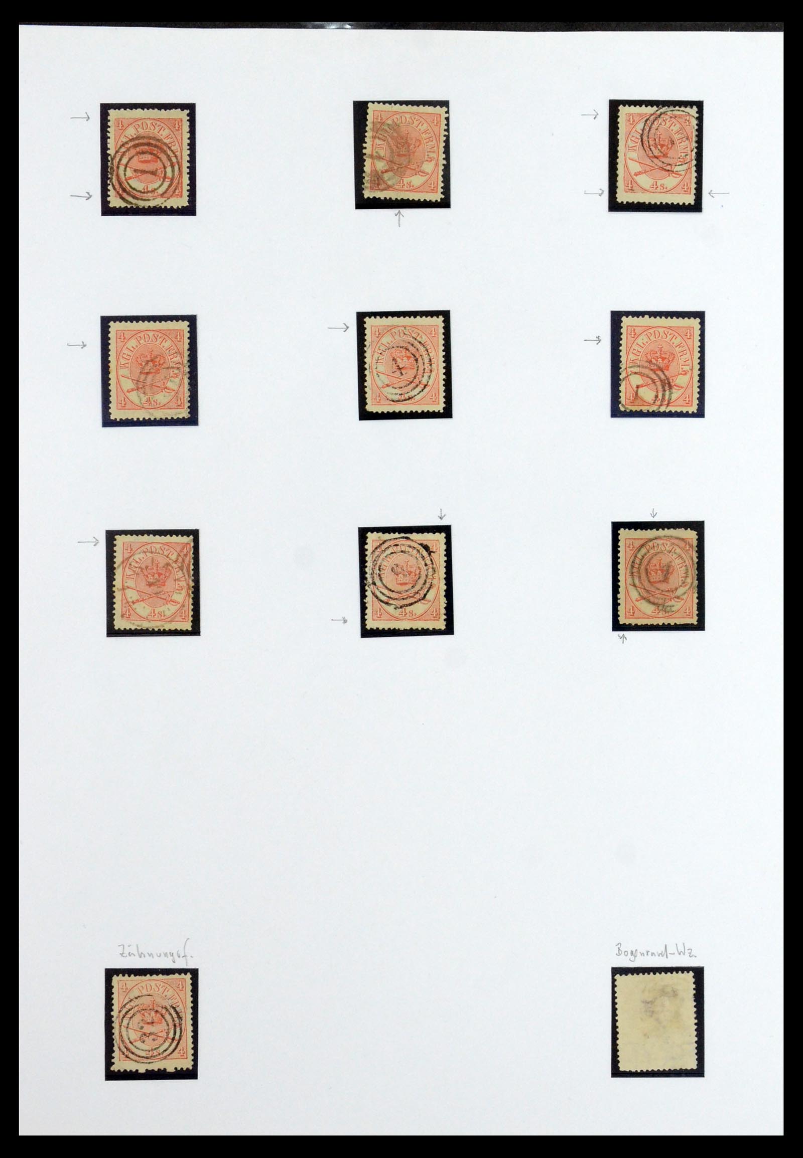 35961 007 - Postzegelverzameling 35961 Denemarken emissie 1864-1870.