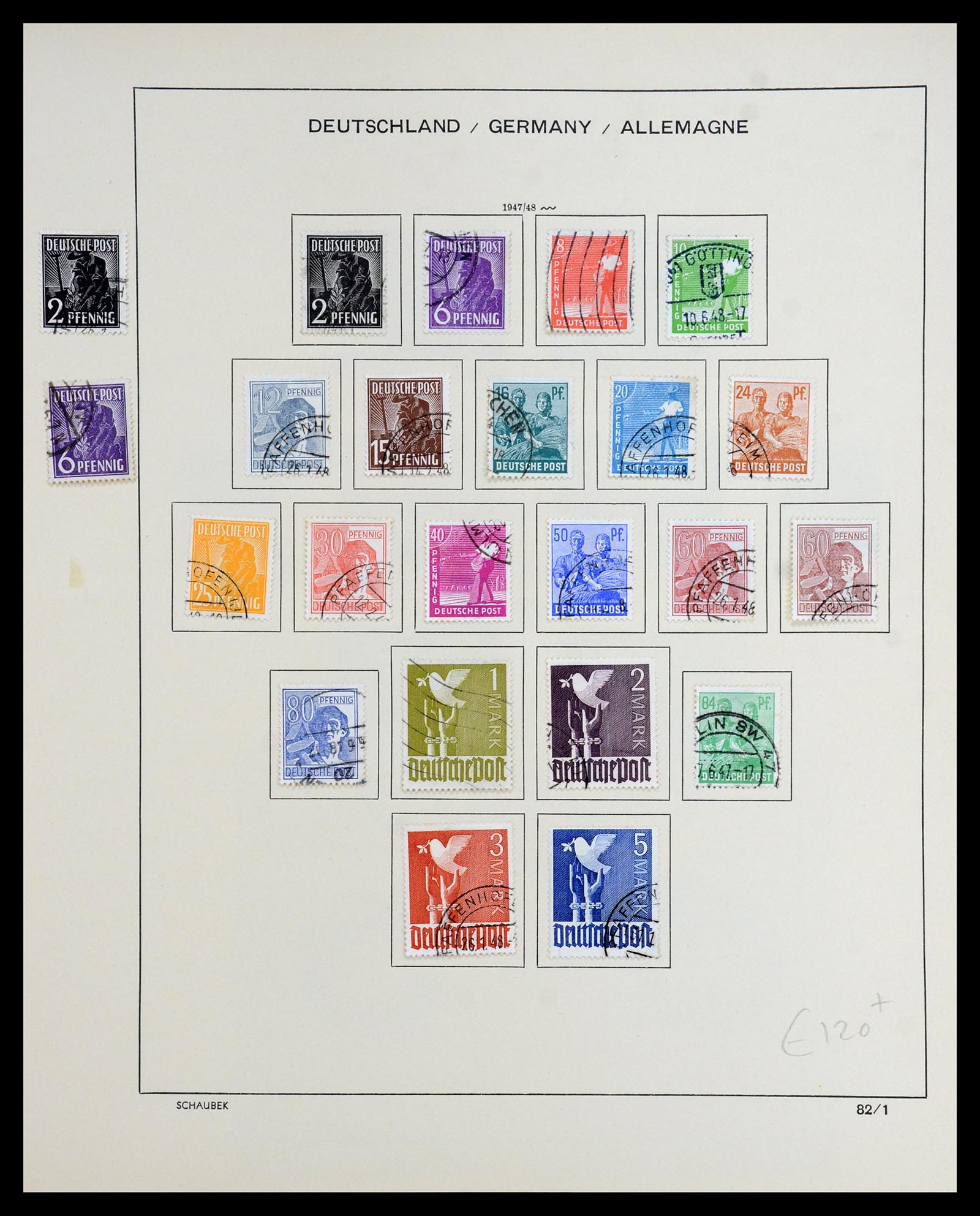 35962 002 - Stamp collection 35962 German Zones 1945-1949.