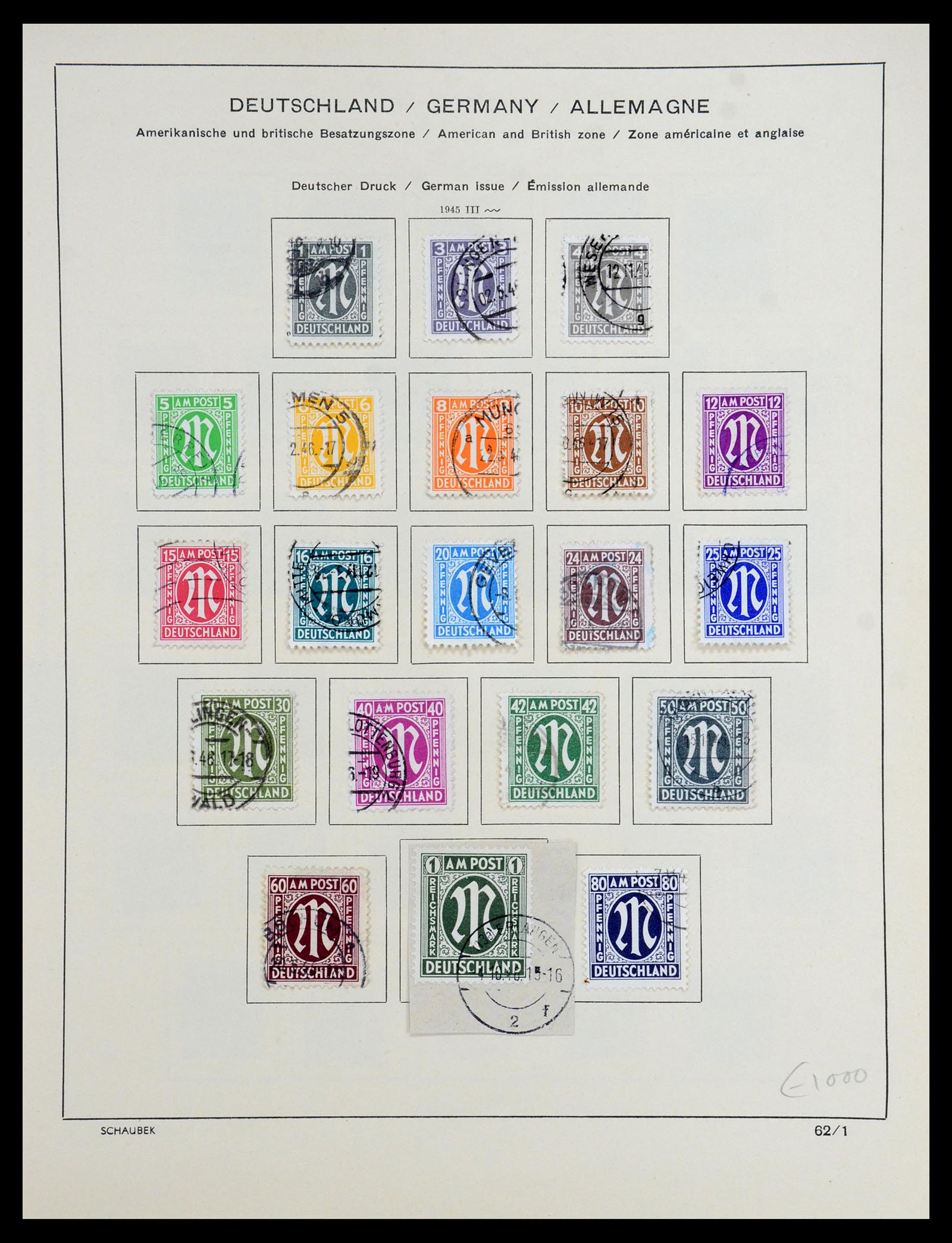 35962 006 - Stamp collection 35962 German Zones 1945-1949.