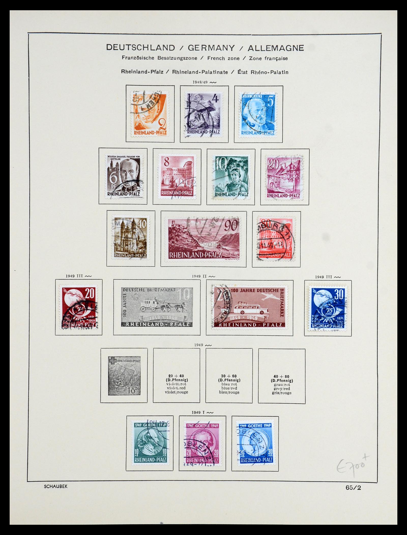 35962 022 - Stamp collection 35962 German Zones 1945-1949.