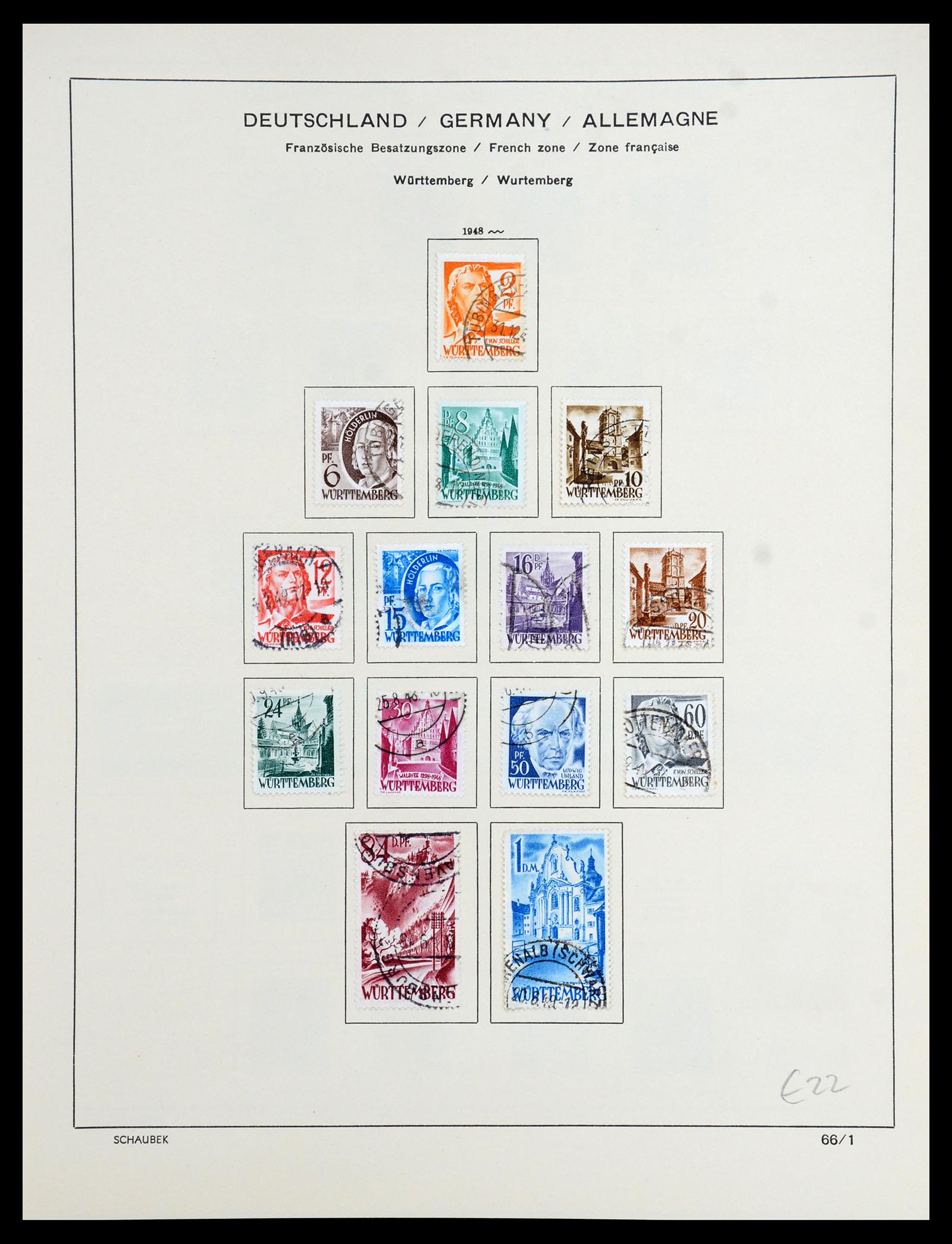35962 024 - Stamp collection 35962 German Zones 1945-1949.
