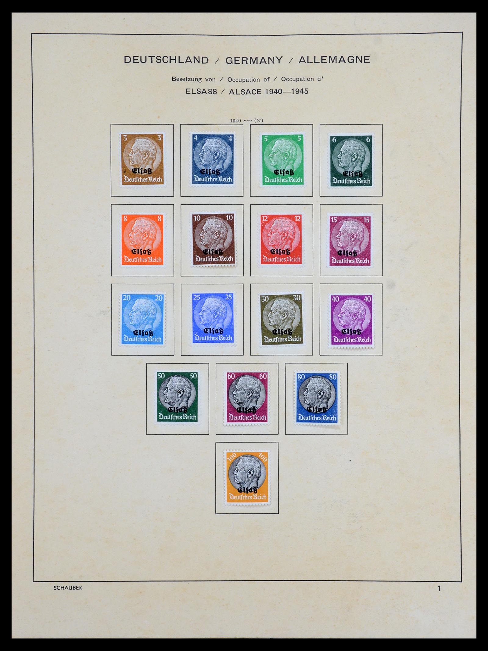 35964 001 - Postzegelverzameling 35964 Duitsland bezettingen WO II 1939-1945.