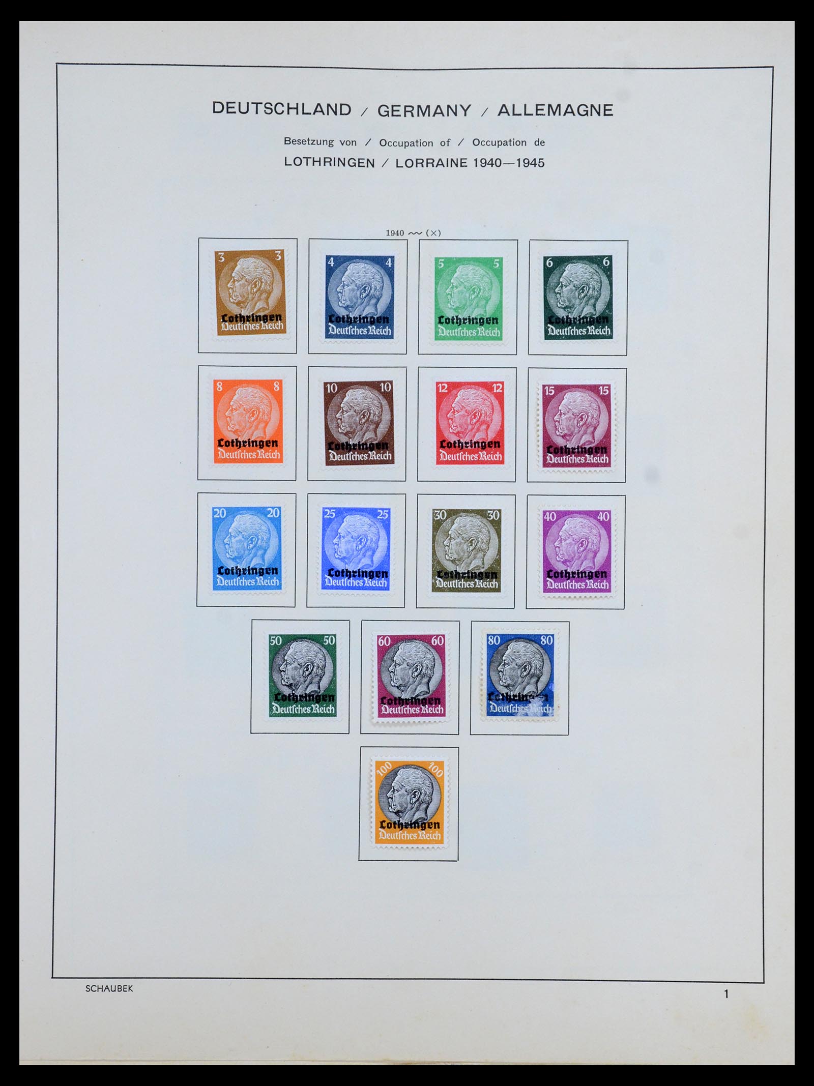 35964 002 - Postzegelverzameling 35964 Duitsland bezettingen WO II 1939-1945.