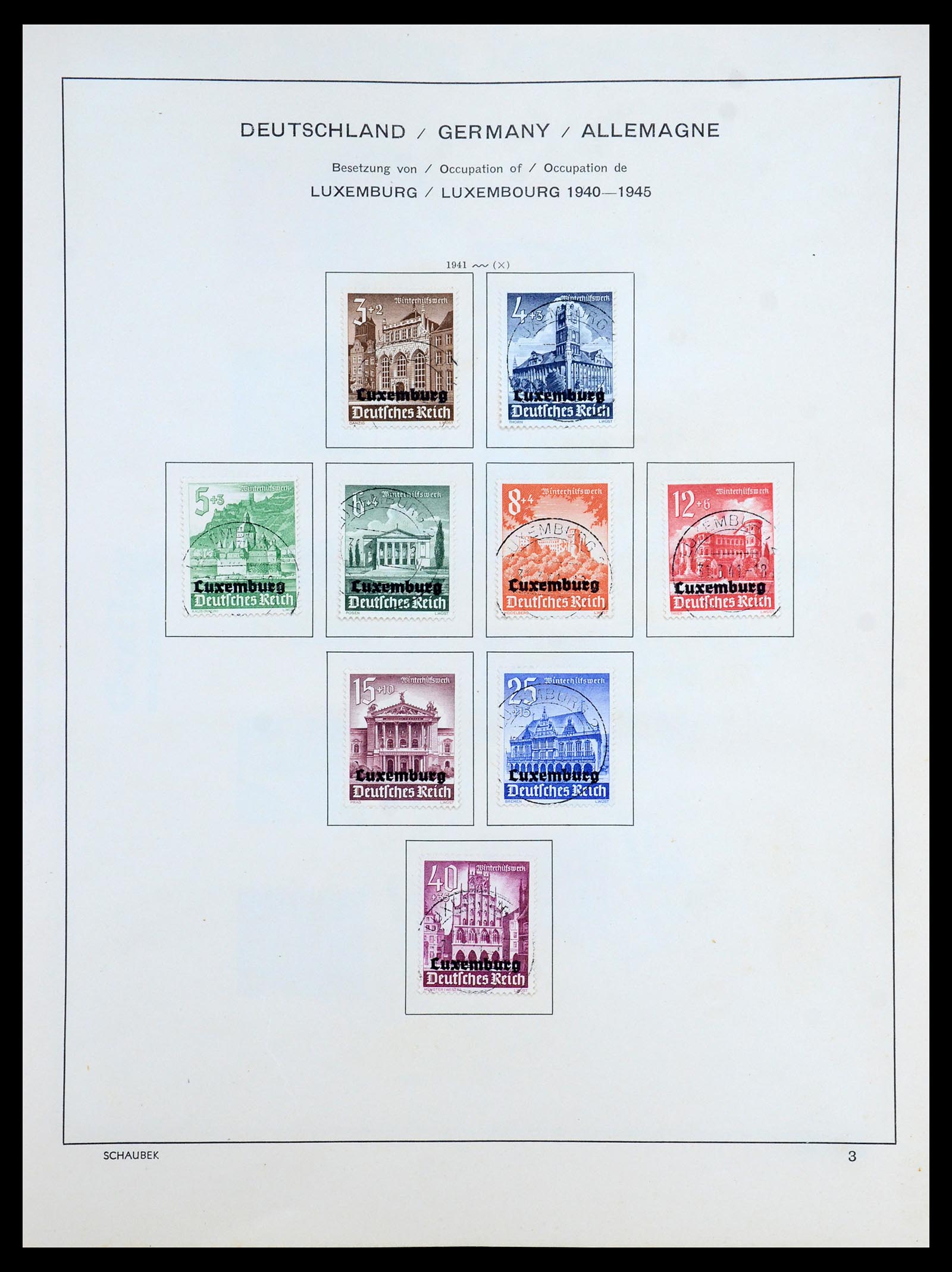 35964 006 - Postzegelverzameling 35964 Duitsland bezettingen WO II 1939-1945.