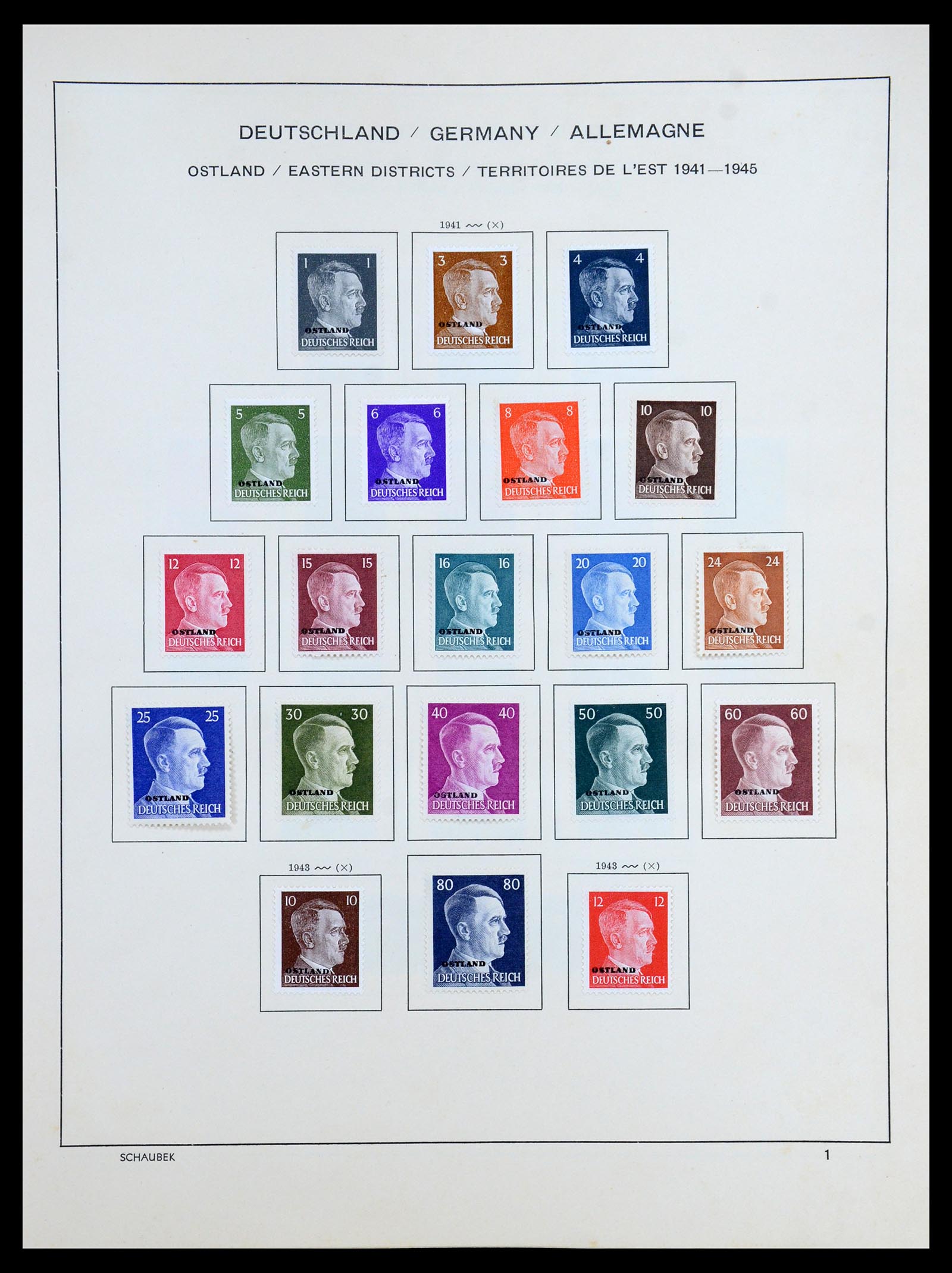35964 008 - Postzegelverzameling 35964 Duitsland bezettingen WO II 1939-1945.
