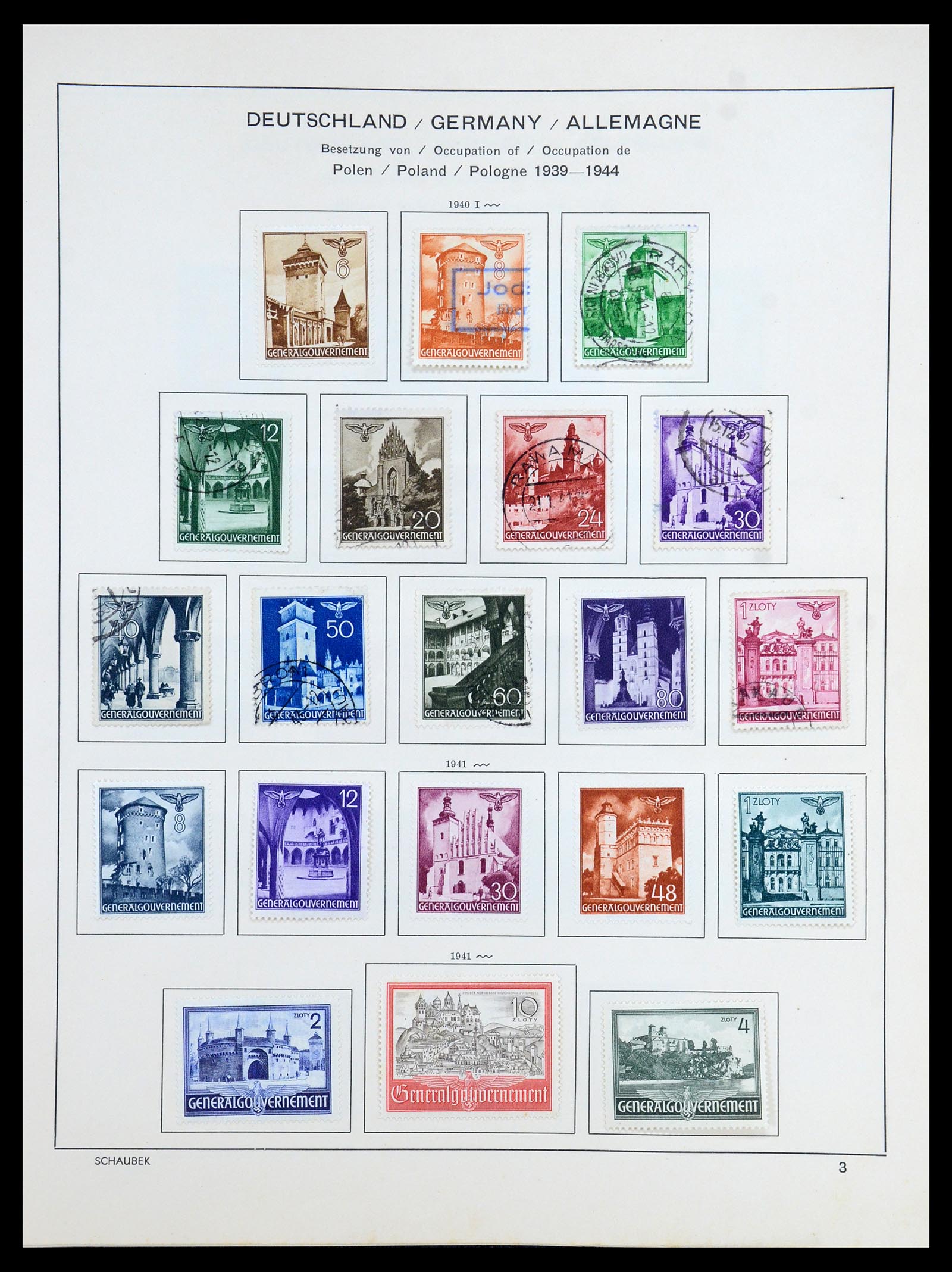 35964 011 - Postzegelverzameling 35964 Duitsland bezettingen WO II 1939-1945.