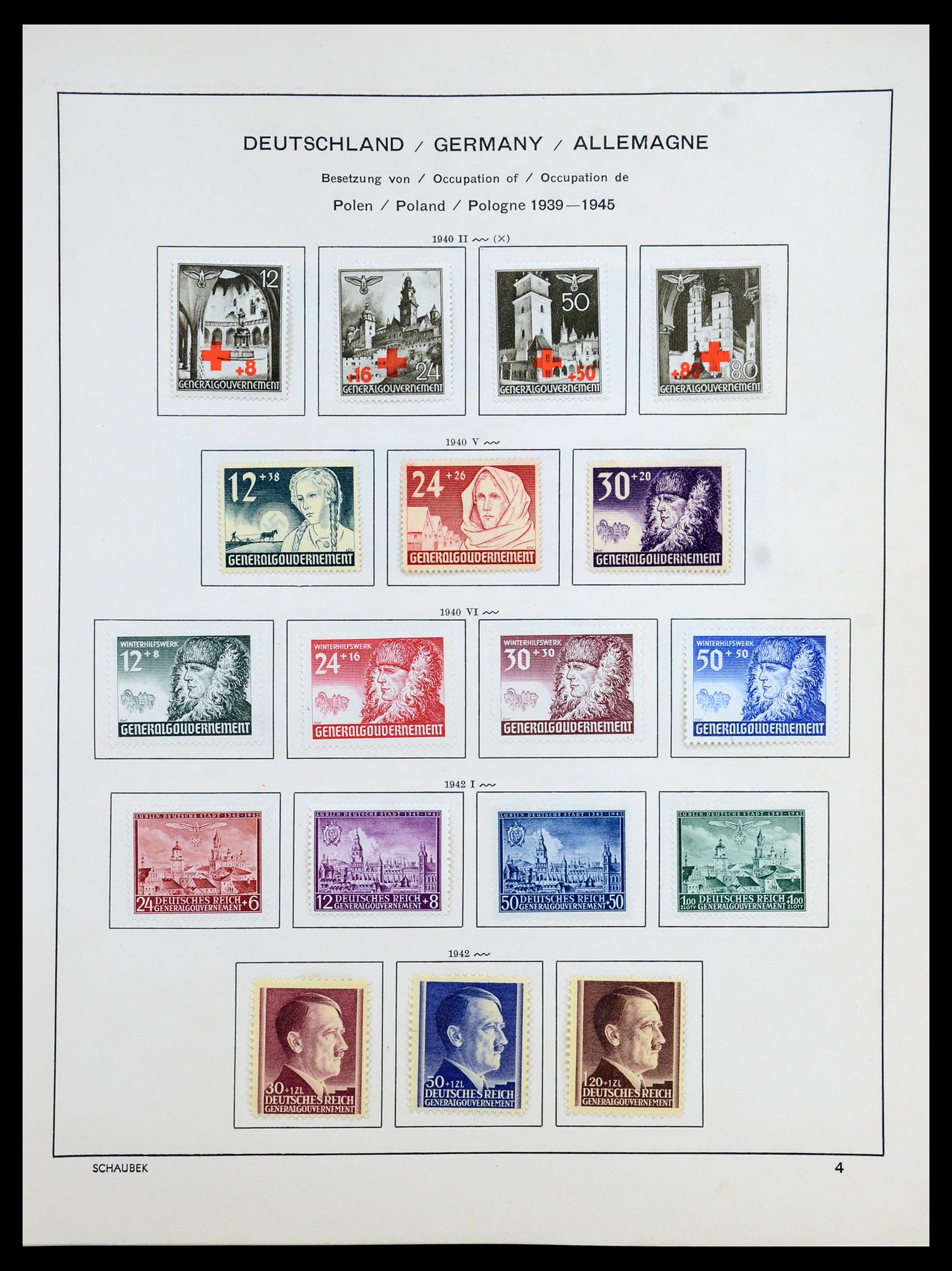 35964 012 - Postzegelverzameling 35964 Duitsland bezettingen WO II 1939-1945.