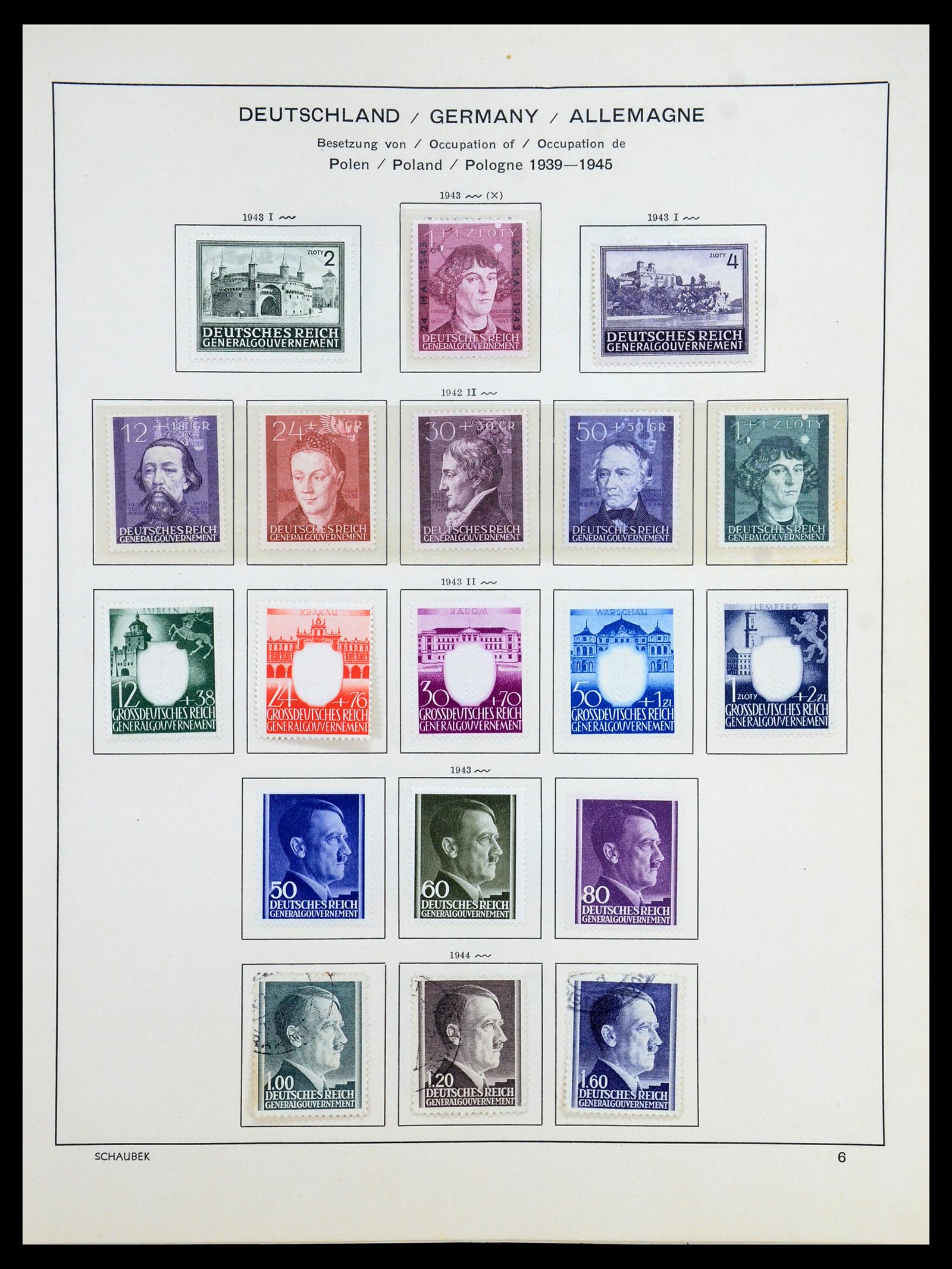 35964 014 - Postzegelverzameling 35964 Duitsland bezettingen WO II 1939-1945.