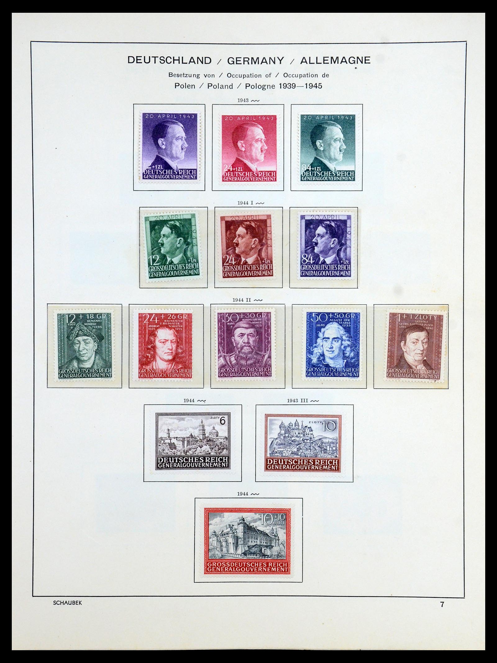 35964 015 - Postzegelverzameling 35964 Duitsland bezettingen WO II 1939-1945.