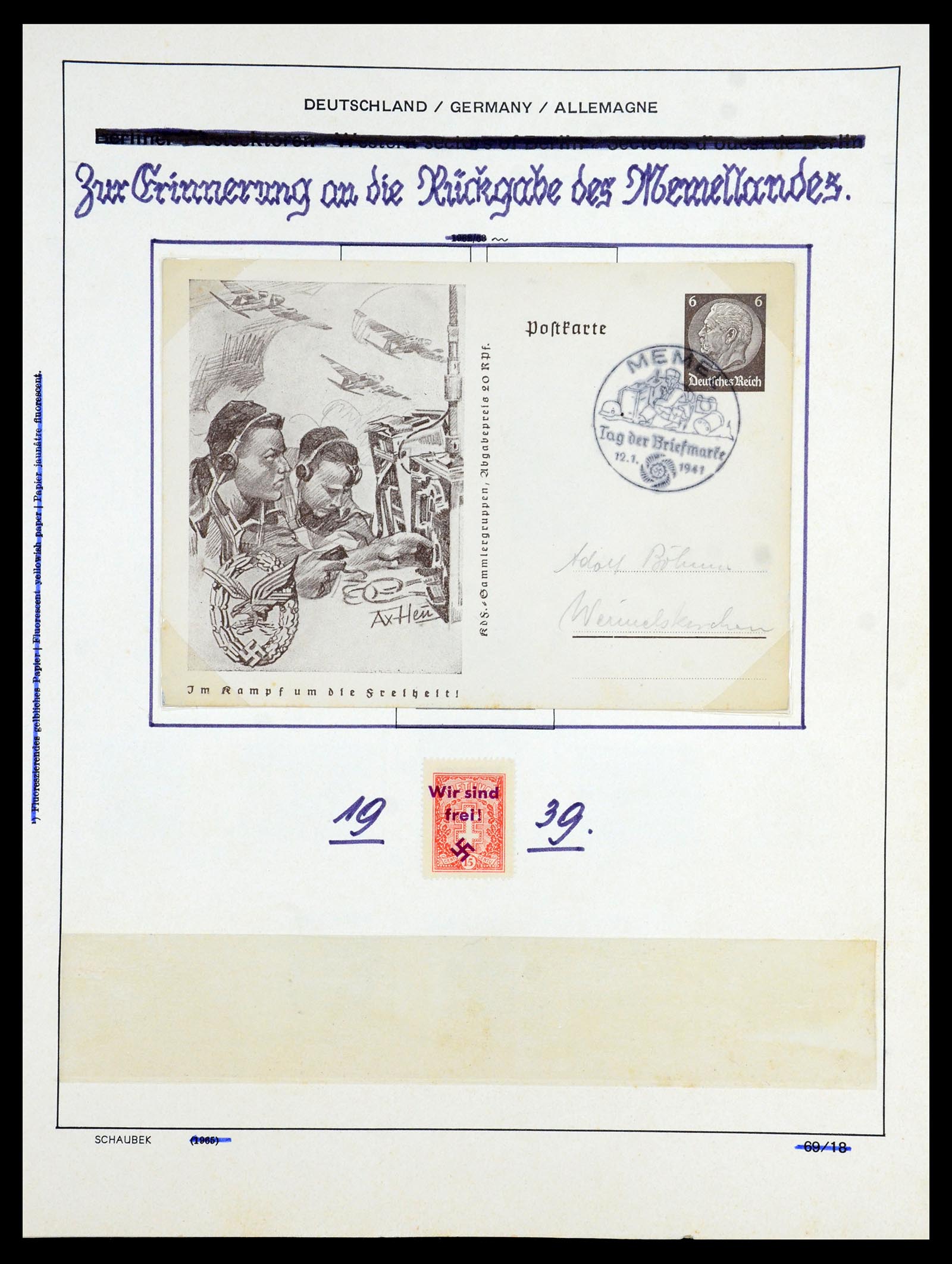 35964 020 - Postzegelverzameling 35964 Duitsland bezettingen WO II 1939-1945.