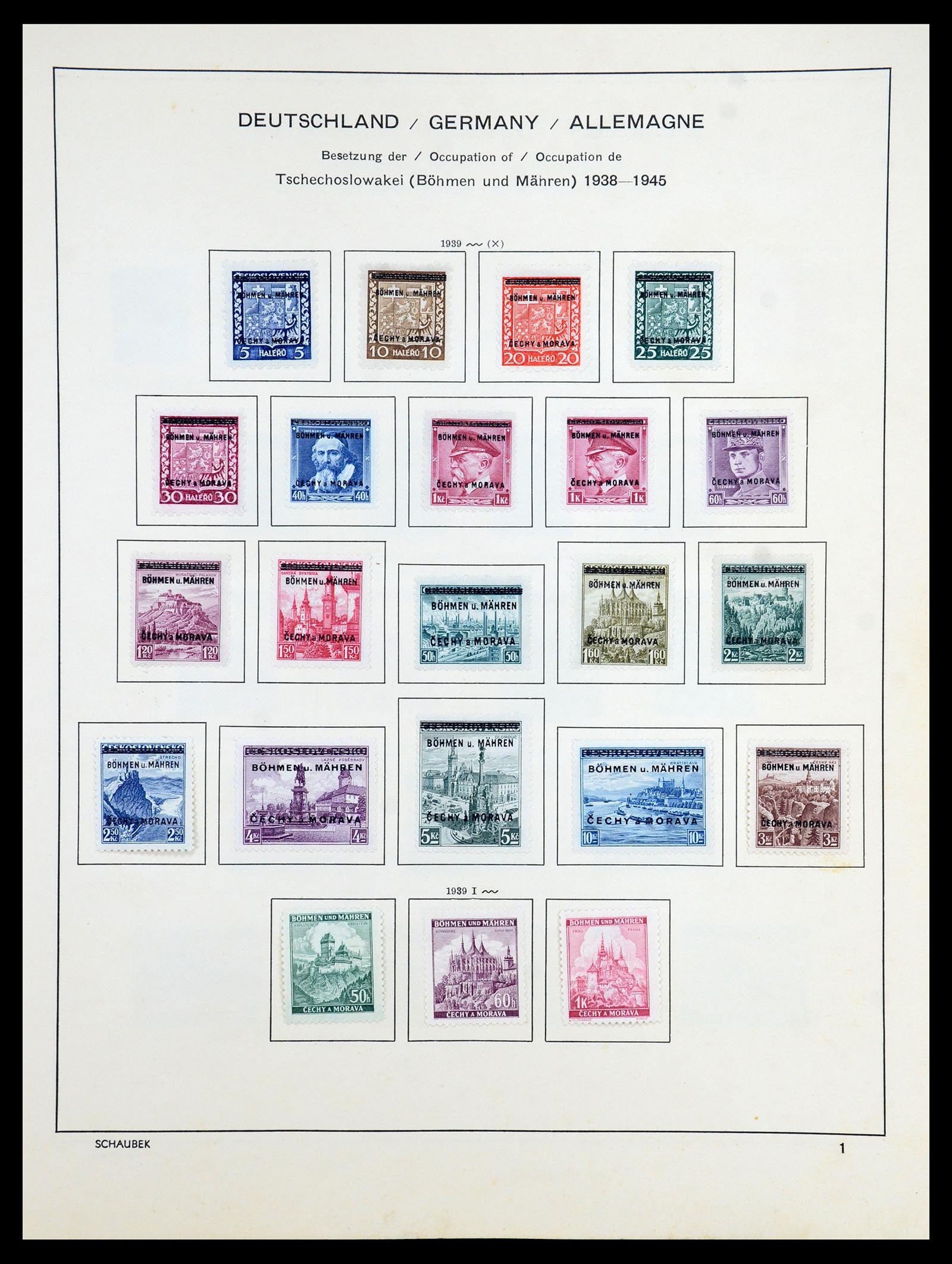 35964 021 - Postzegelverzameling 35964 Duitsland bezettingen WO II 1939-1945.