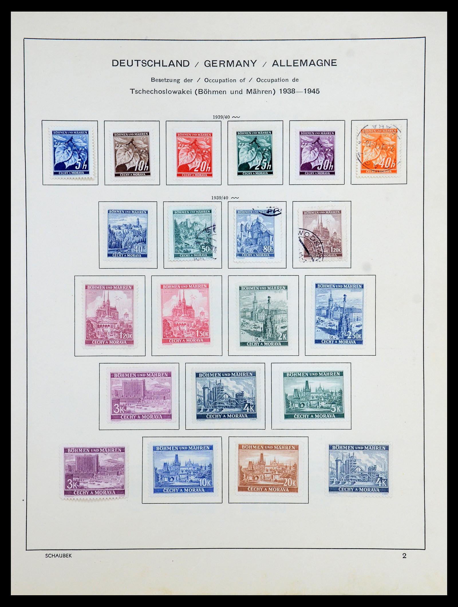 35964 022 - Postzegelverzameling 35964 Duitsland bezettingen WO II 1939-1945.