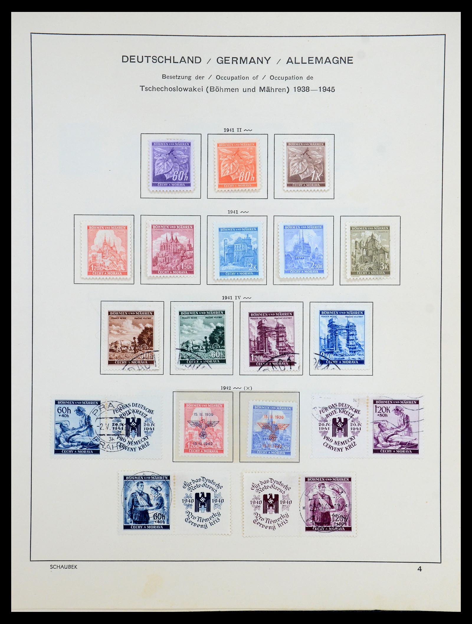 35964 024 - Postzegelverzameling 35964 Duitsland bezettingen WO II 1939-1945.
