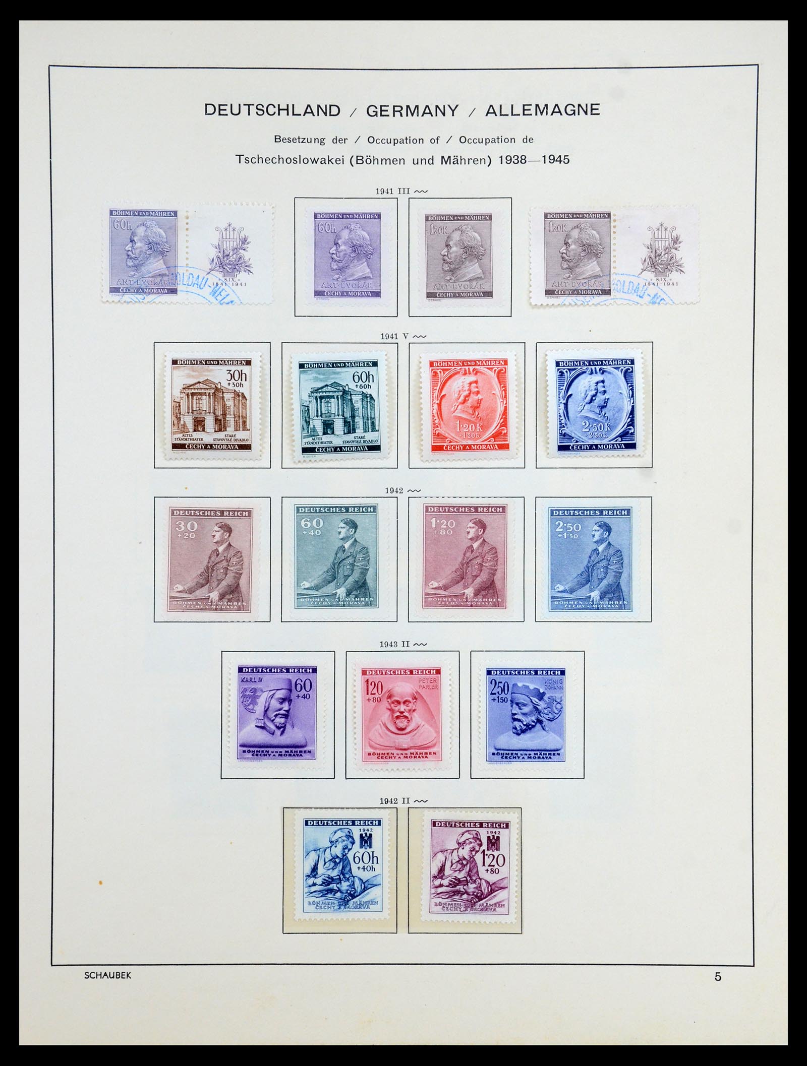 35964 025 - Postzegelverzameling 35964 Duitsland bezettingen WO II 1939-1945.