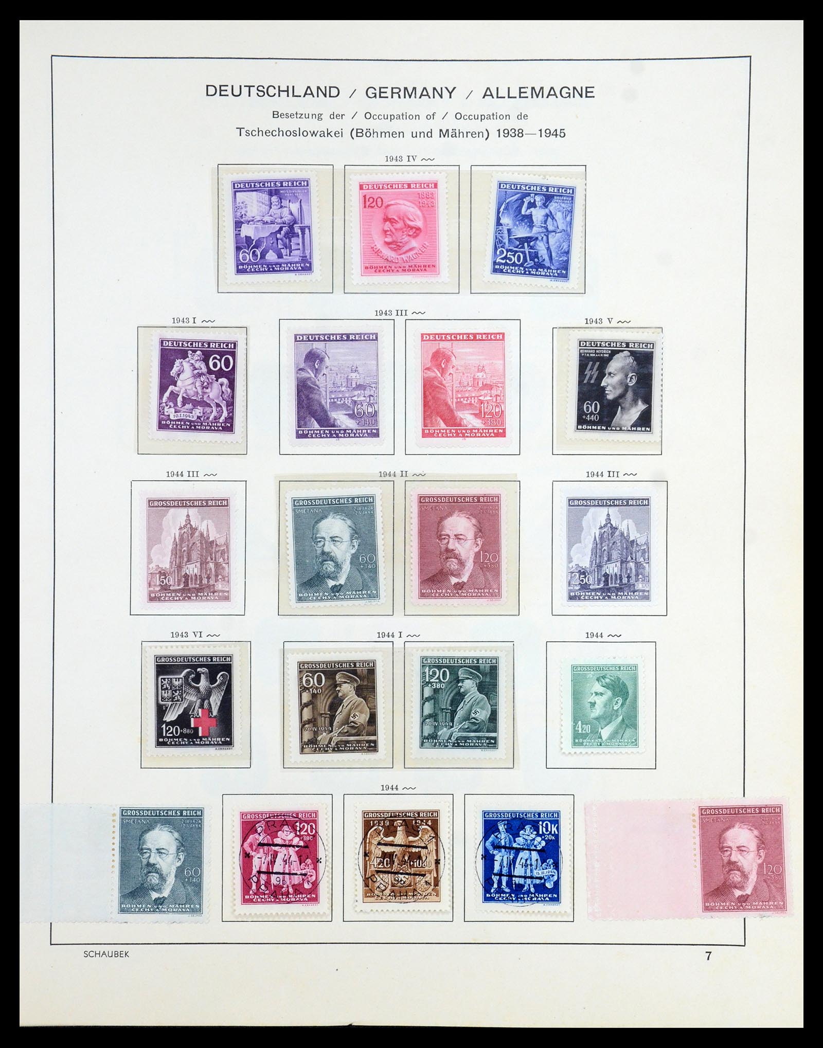 35964 026 - Postzegelverzameling 35964 Duitsland bezettingen WO II 1939-1945.