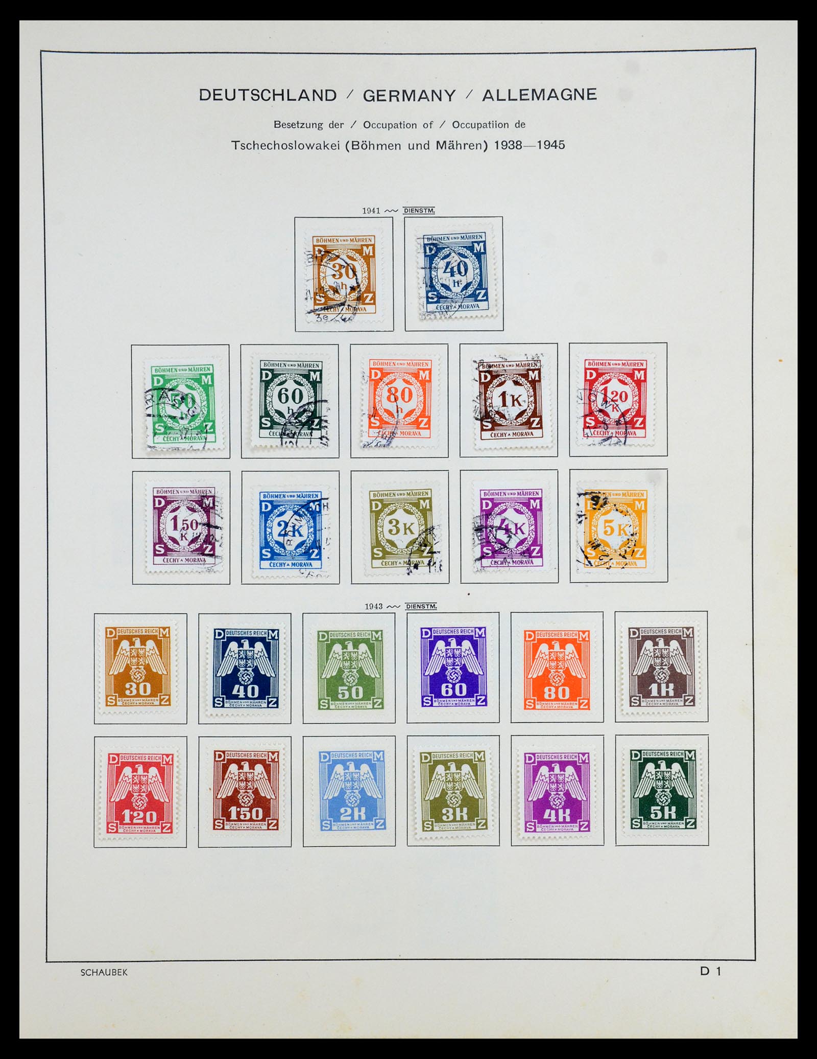 35964 028 - Postzegelverzameling 35964 Duitsland bezettingen WO II 1939-1945.