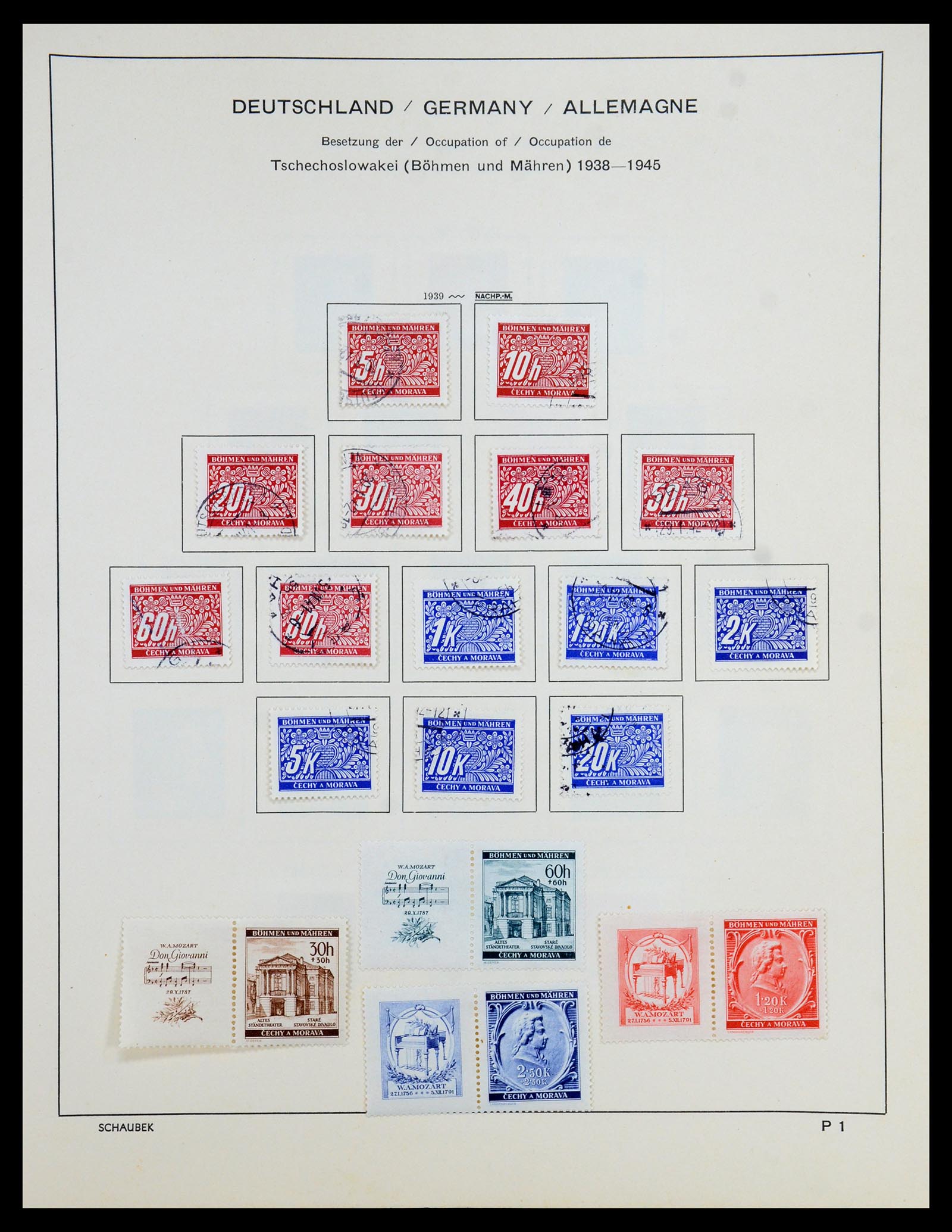 35964 029 - Postzegelverzameling 35964 Duitsland bezettingen WO II 1939-1945.