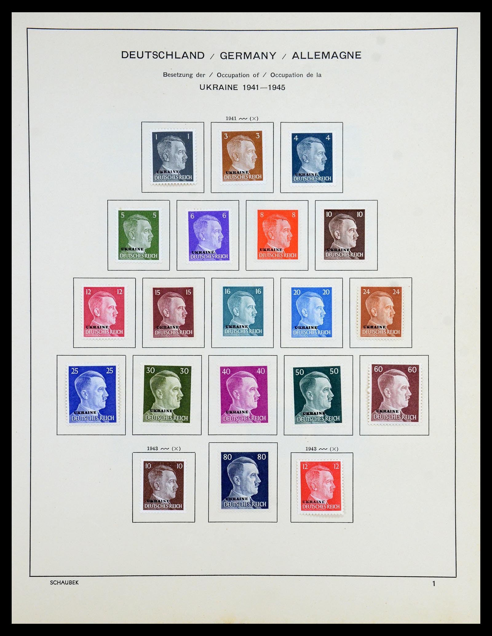 35964 030 - Postzegelverzameling 35964 Duitsland bezettingen WO II 1939-1945.