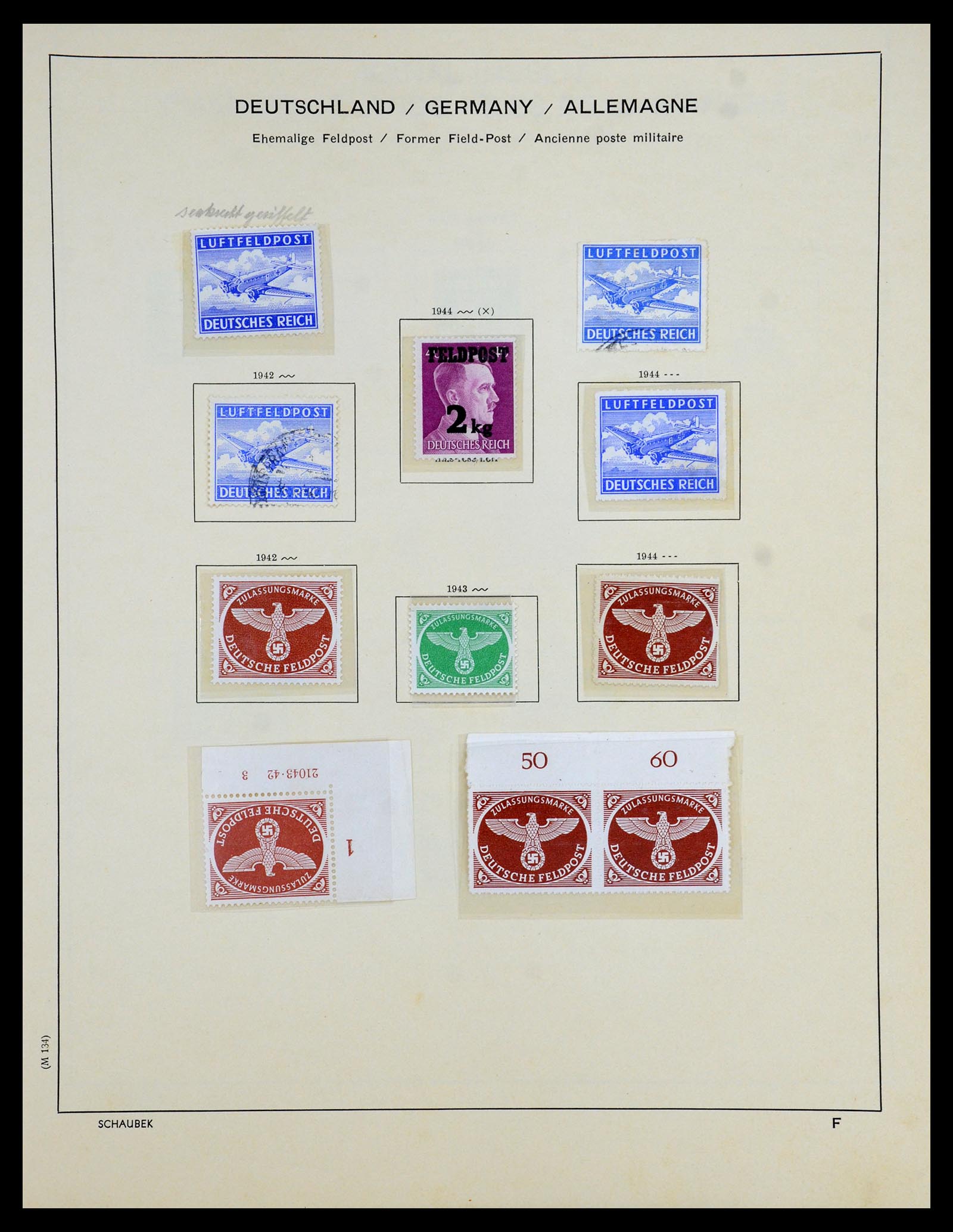 35964 031 - Postzegelverzameling 35964 Duitsland bezettingen WO II 1939-1945.