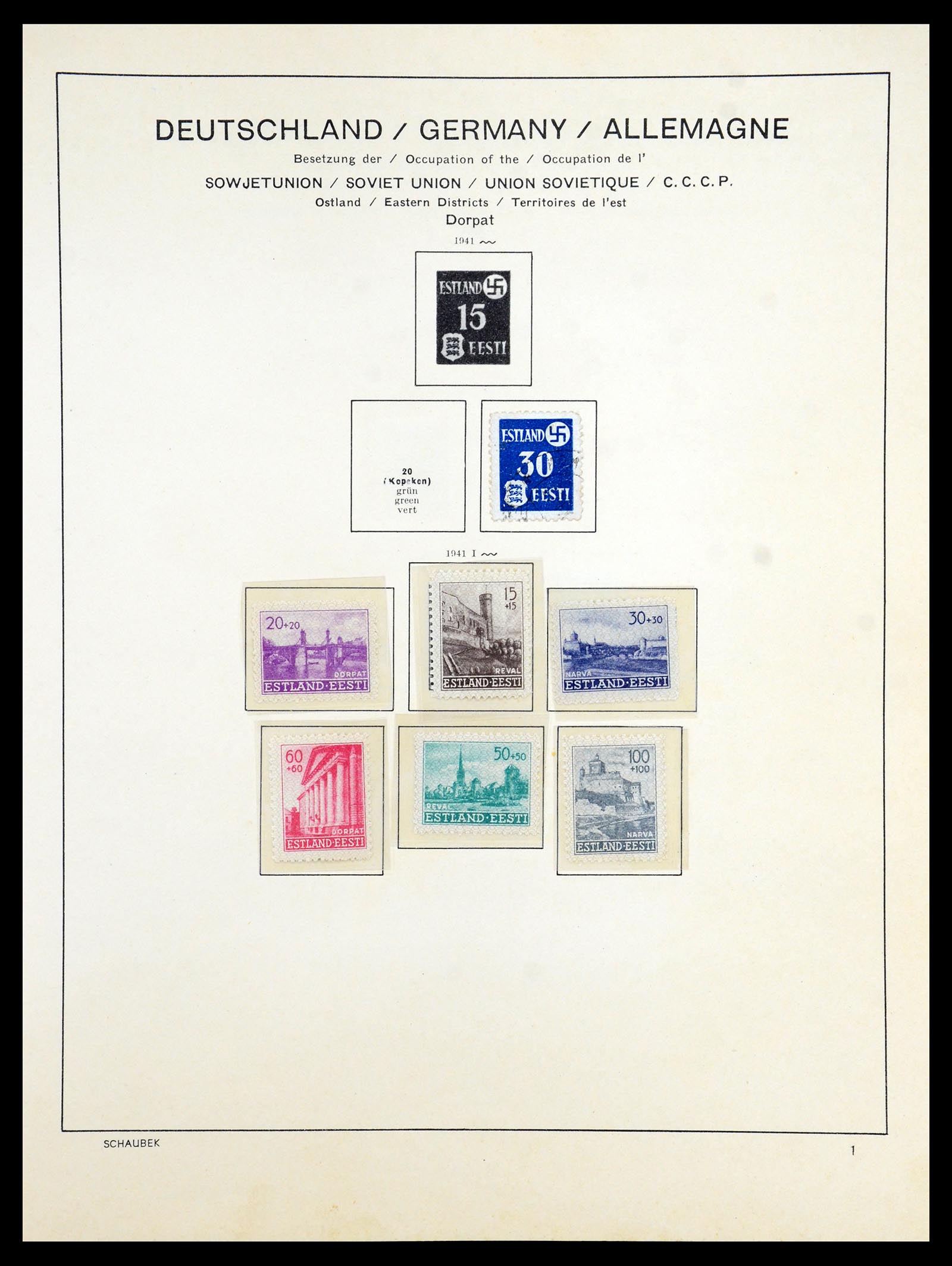 35964 033 - Postzegelverzameling 35964 Duitsland bezettingen WO II 1939-1945.