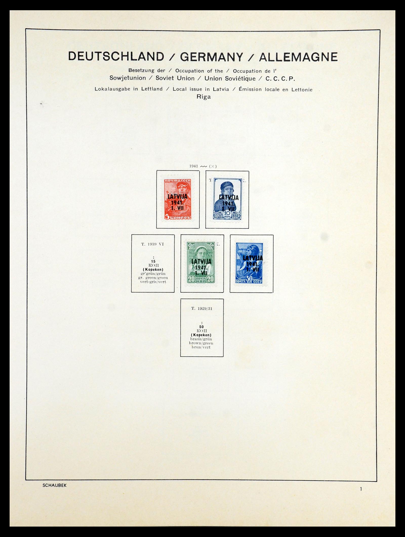 35964 034 - Postzegelverzameling 35964 Duitsland bezettingen WO II 1939-1945.