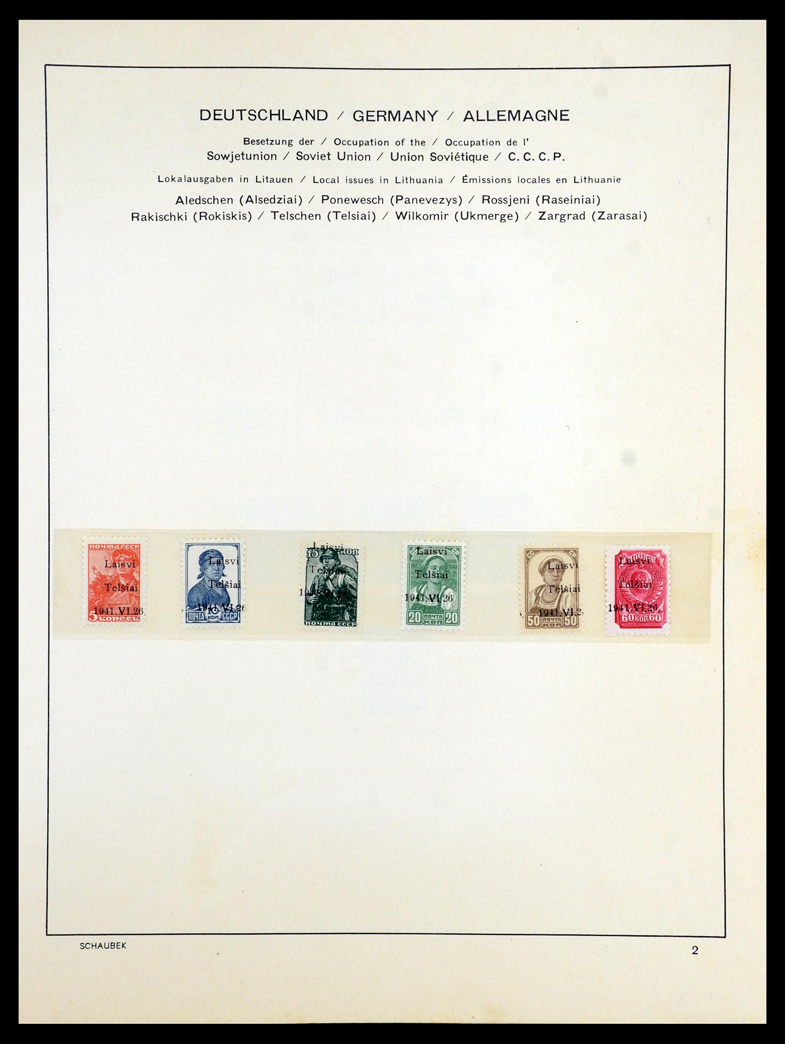 35964 036 - Postzegelverzameling 35964 Duitsland bezettingen WO II 1939-1945.