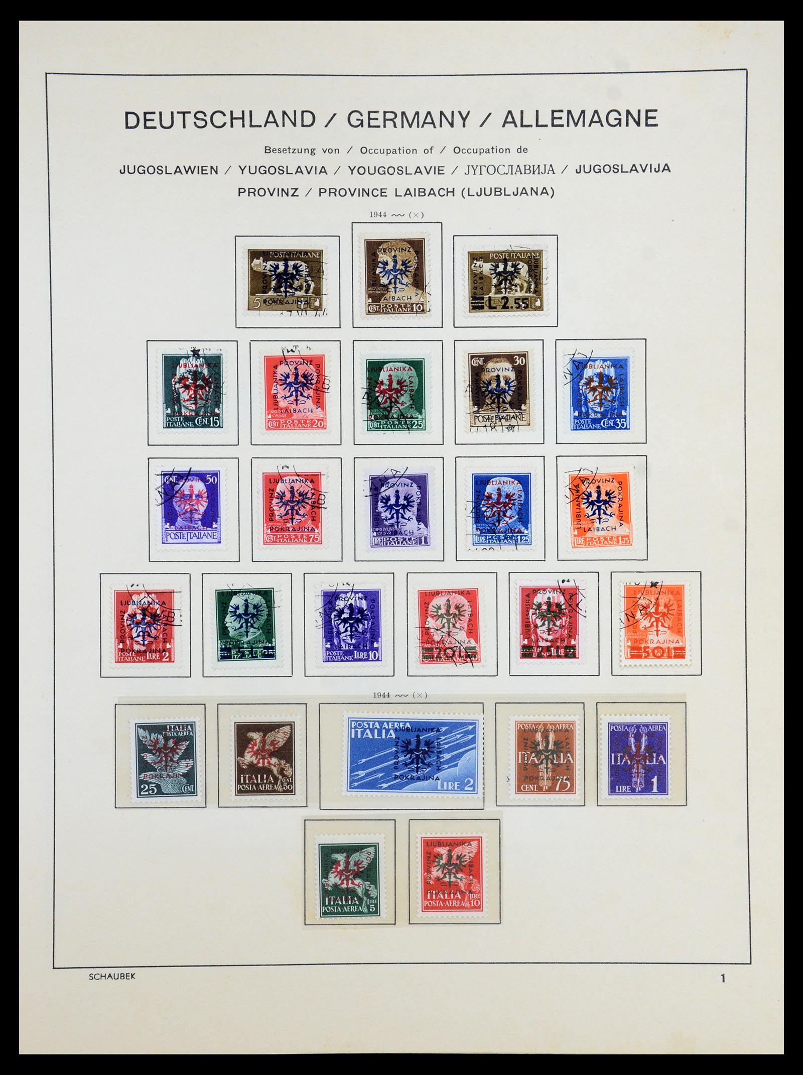 35964 040 - Postzegelverzameling 35964 Duitsland bezettingen WO II 1939-1945.