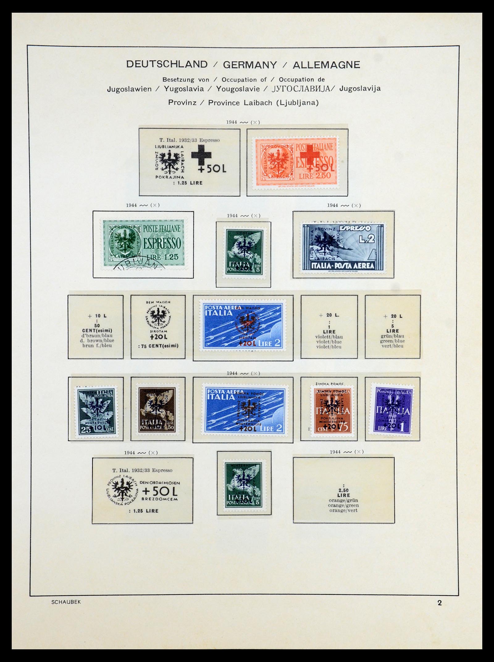 35964 041 - Postzegelverzameling 35964 Duitsland bezettingen WO II 1939-1945.