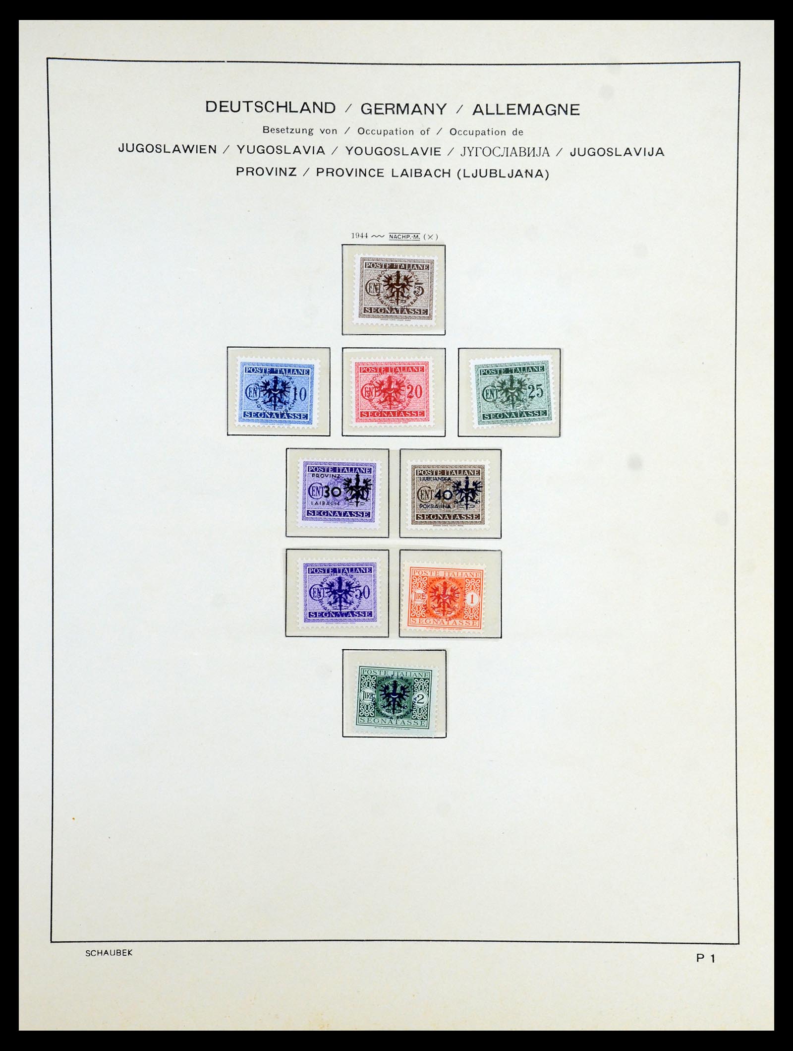 35964 042 - Postzegelverzameling 35964 Duitsland bezettingen WO II 1939-1945.