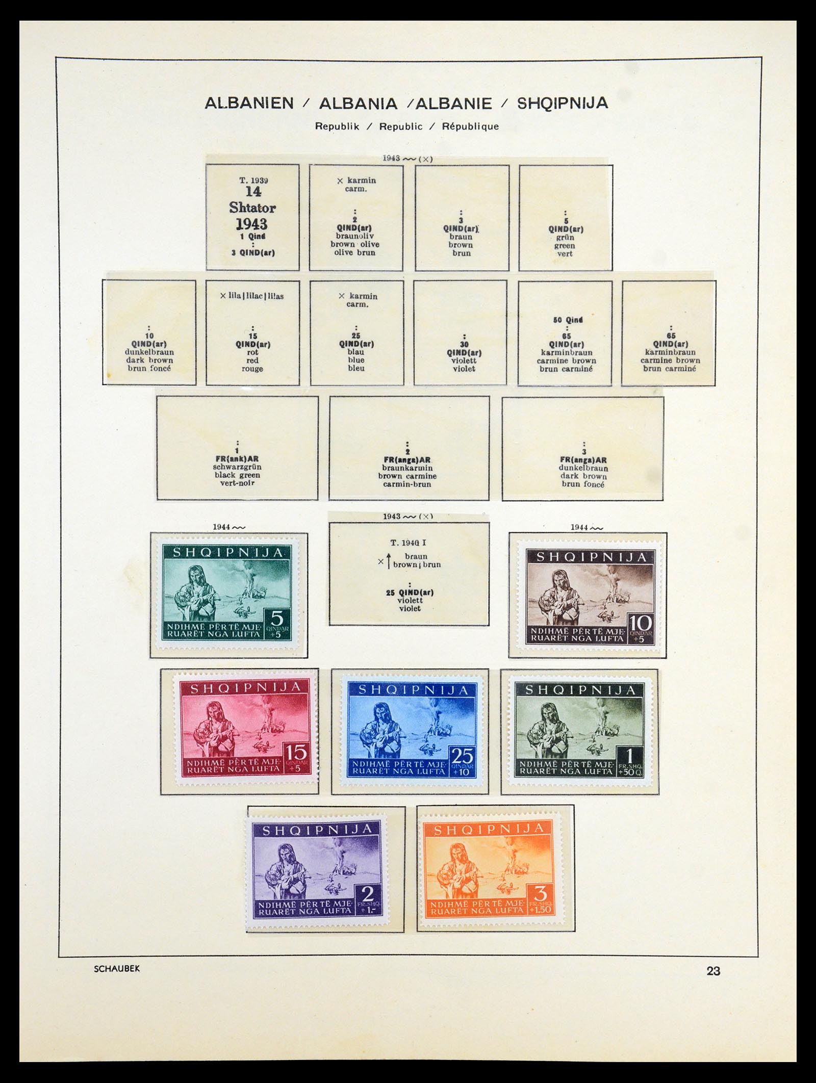 35964 043 - Postzegelverzameling 35964 Duitsland bezettingen WO II 1939-1945.