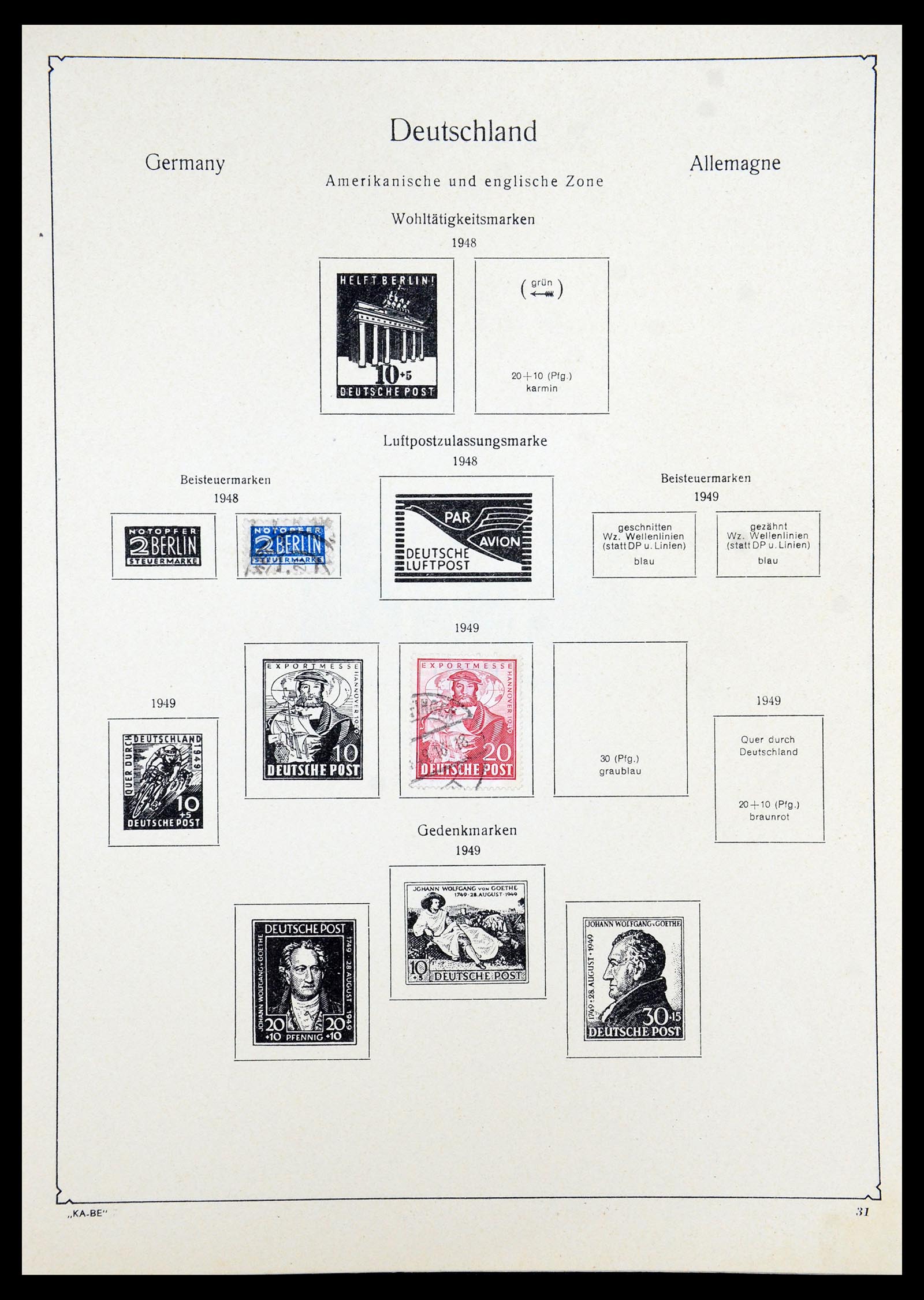 35966 031 - Postzegelverzameling 35966 Duitsland 1945-1965.