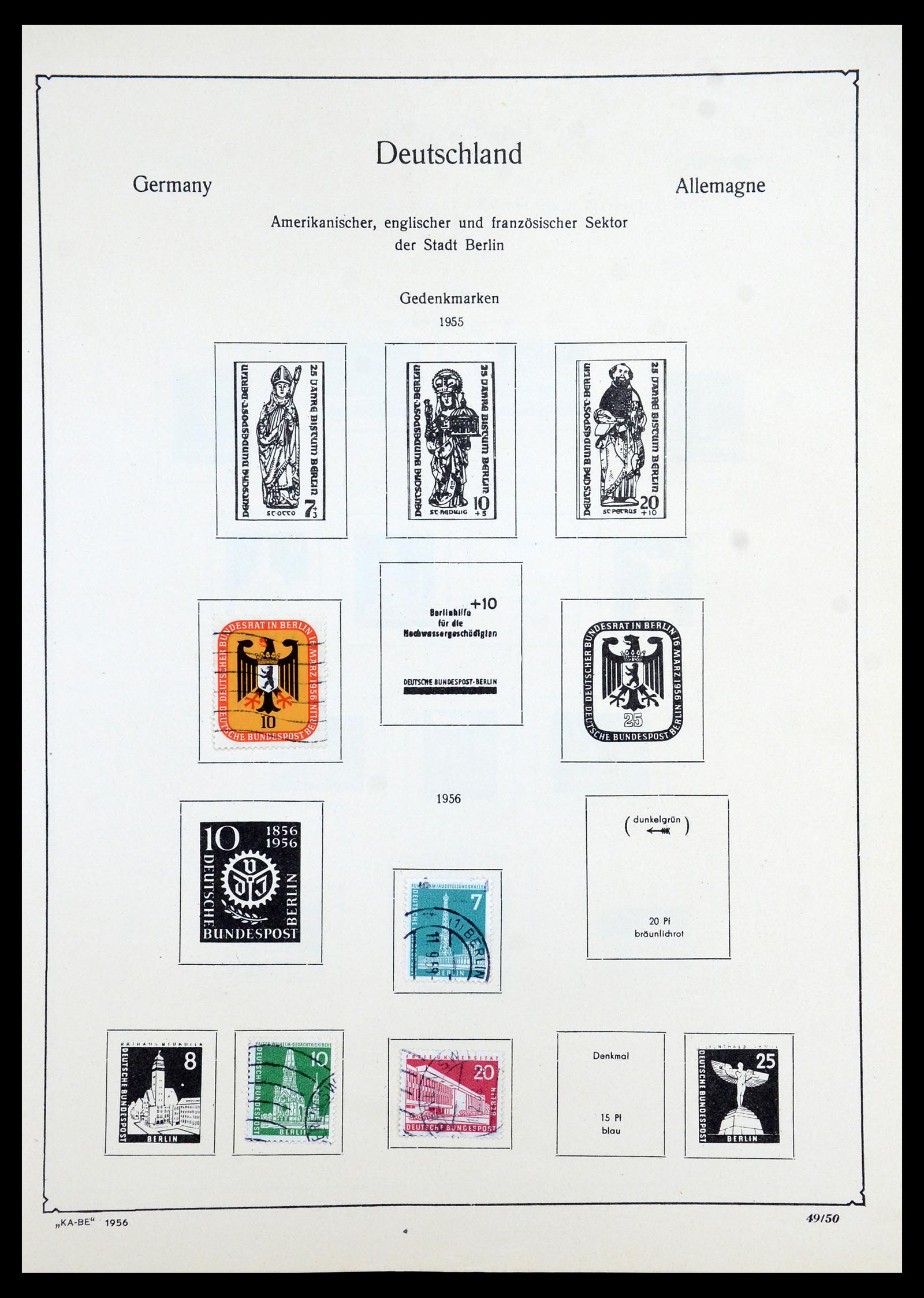 35966 050 - Stamp collection 35966 Germany 1945-1965.