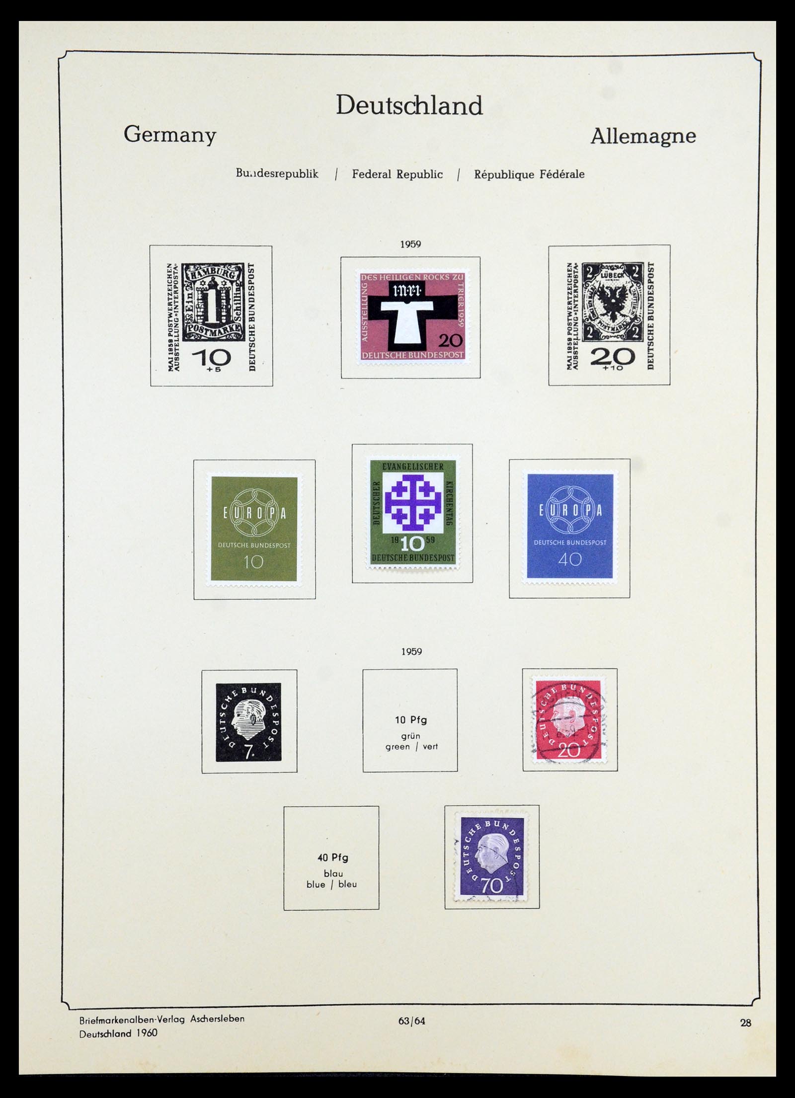 35966 061 - Postzegelverzameling 35966 Duitsland 1945-1965.