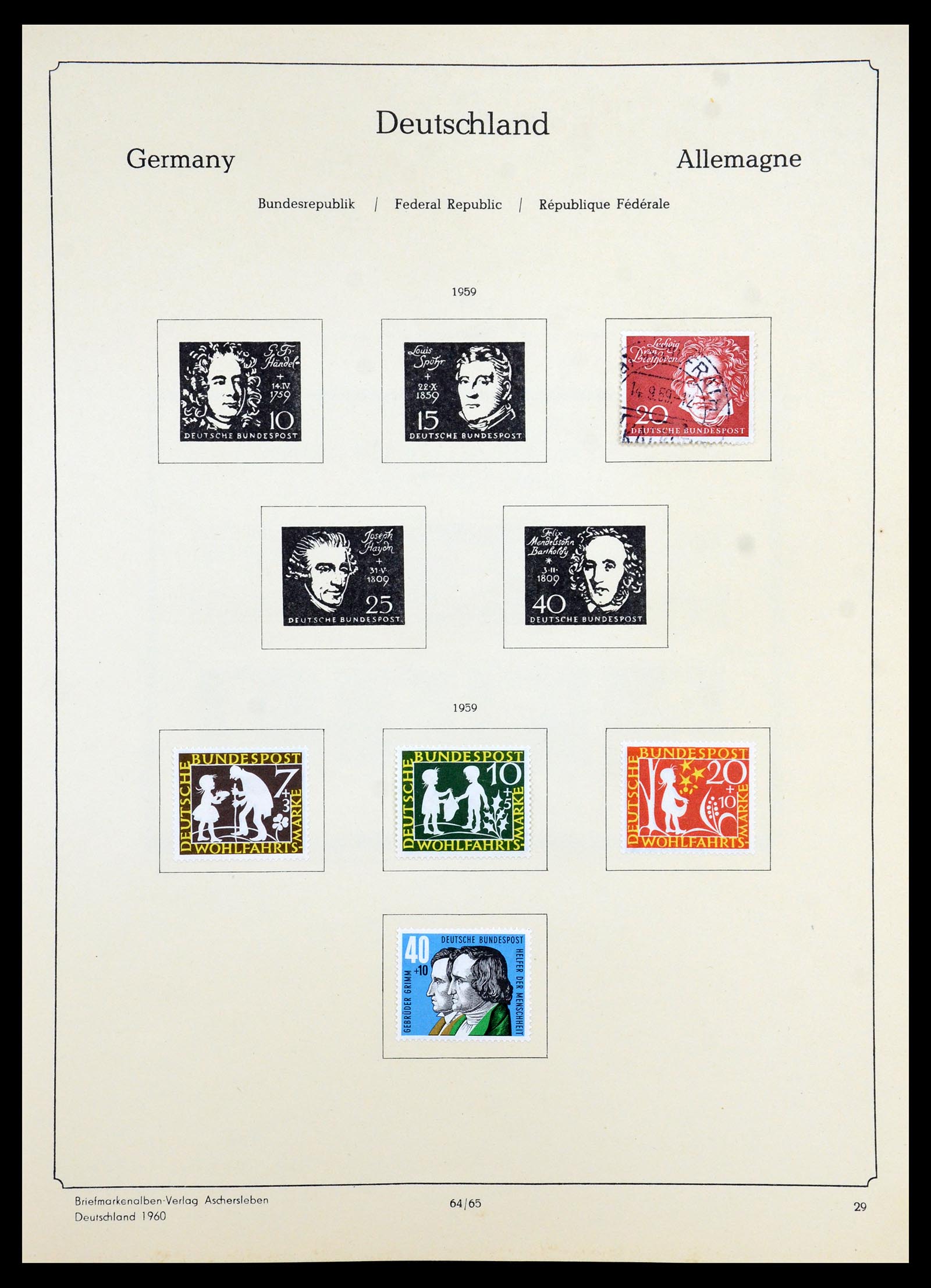 35966 062 - Postzegelverzameling 35966 Duitsland 1945-1965.