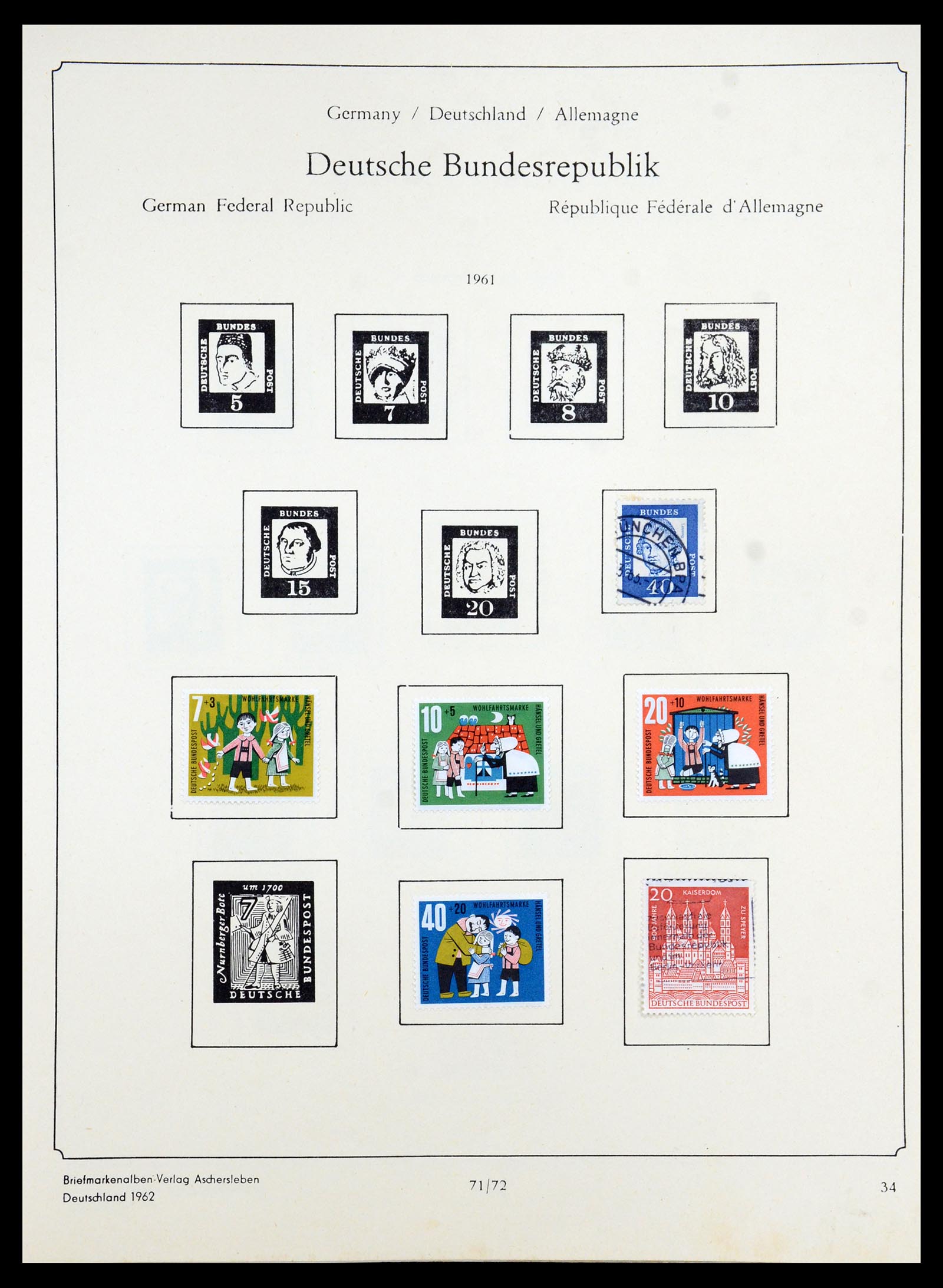 35966 067 - Postzegelverzameling 35966 Duitsland 1945-1965.