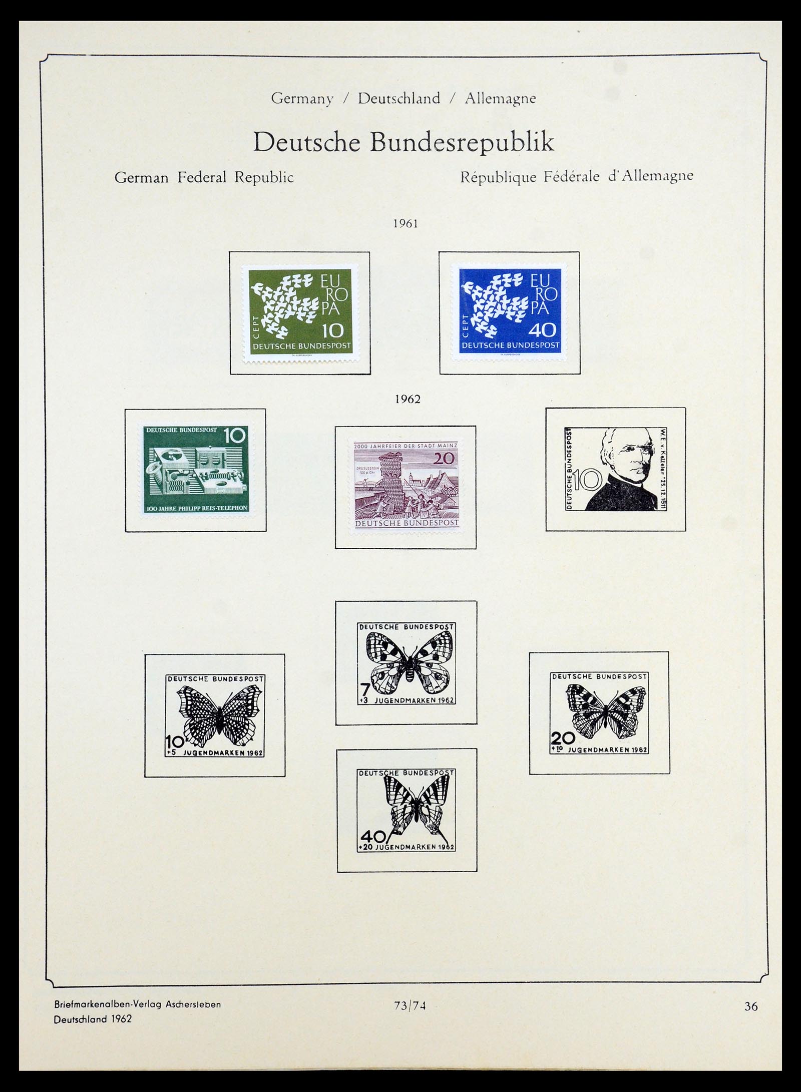 35966 069 - Postzegelverzameling 35966 Duitsland 1945-1965.