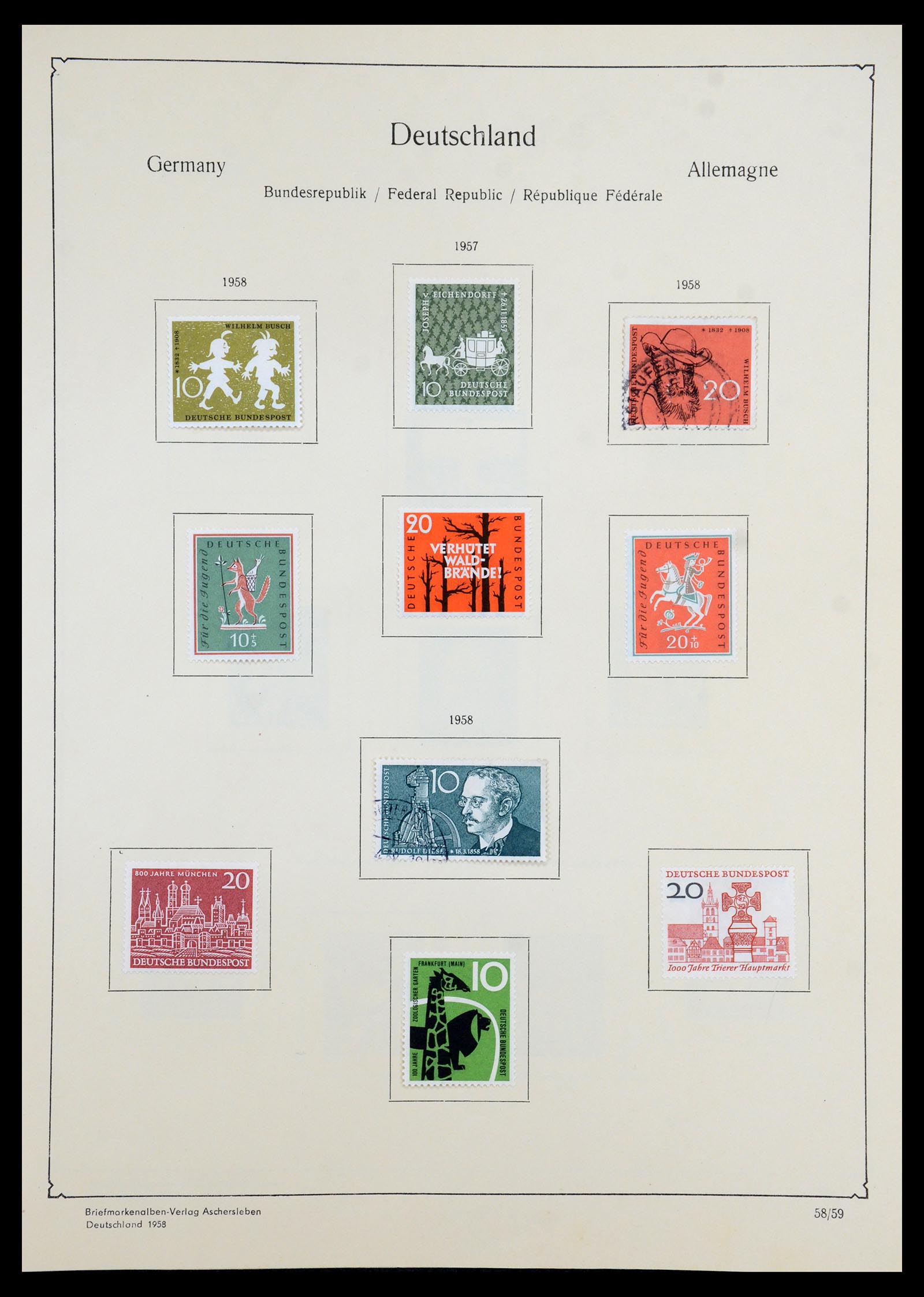 35966 089 - Stamp collection 35966 Germany 1945-1965.