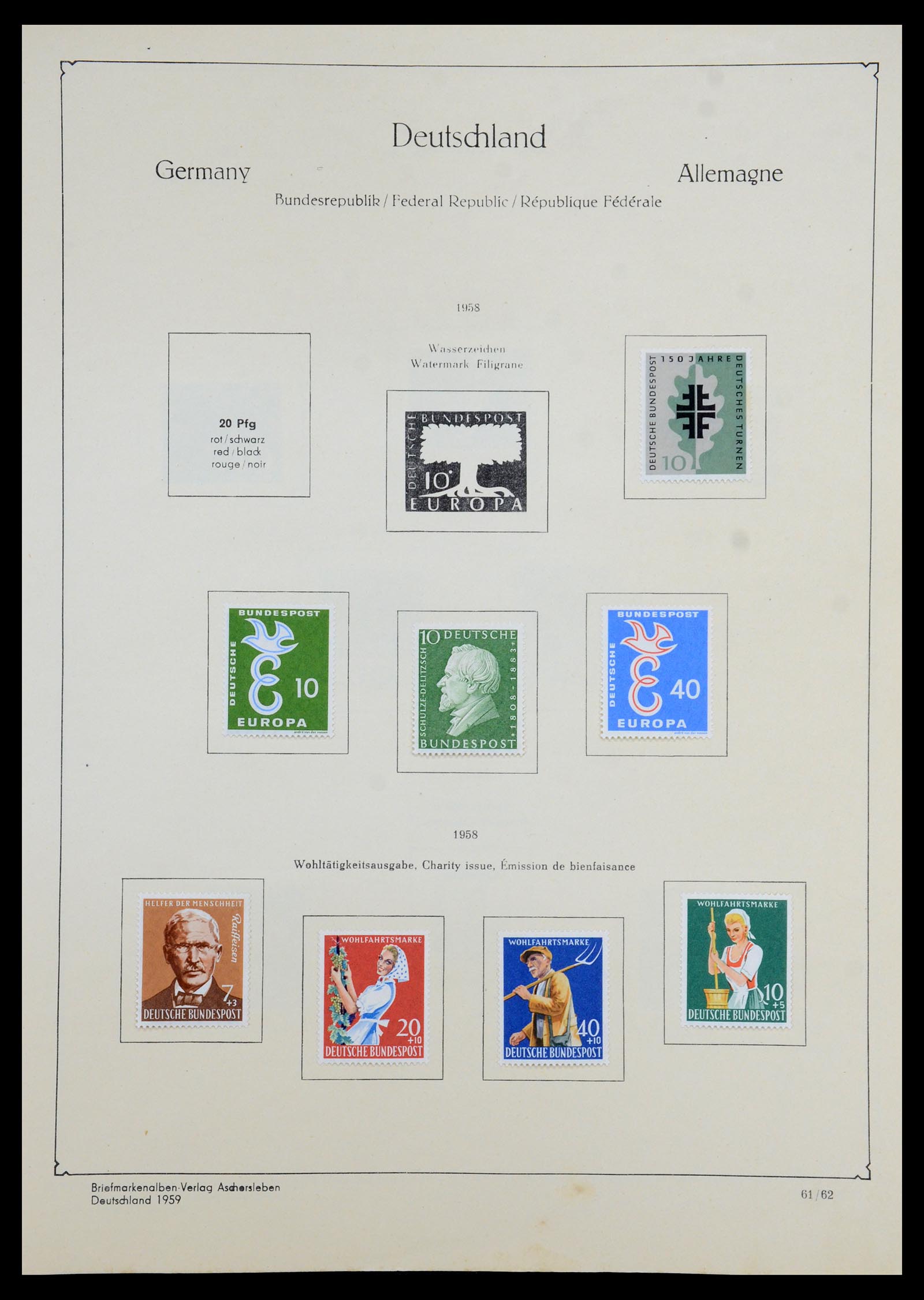 35966 090 - Postzegelverzameling 35966 Duitsland 1945-1965.