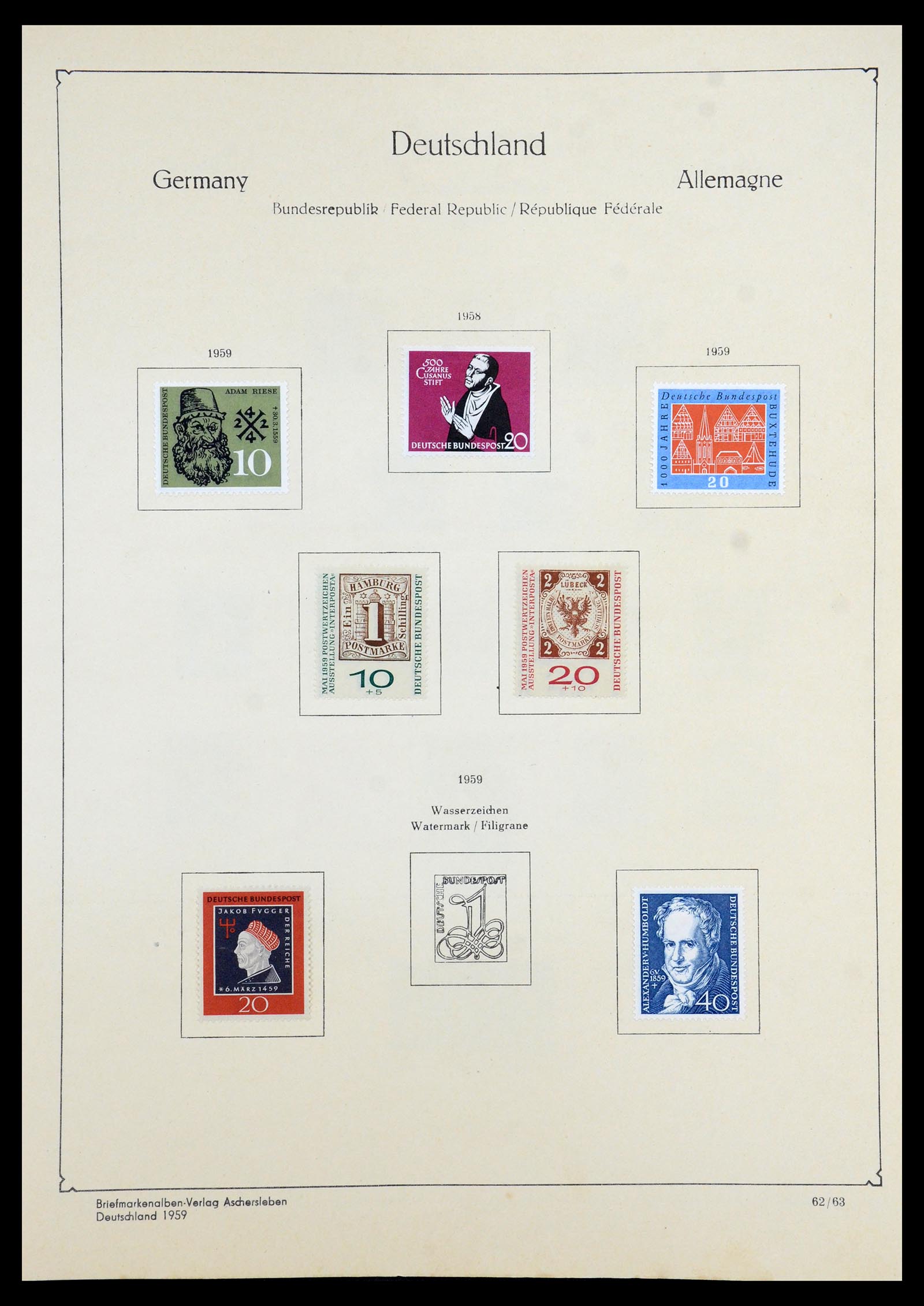 35966 091 - Postzegelverzameling 35966 Duitsland 1945-1965.
