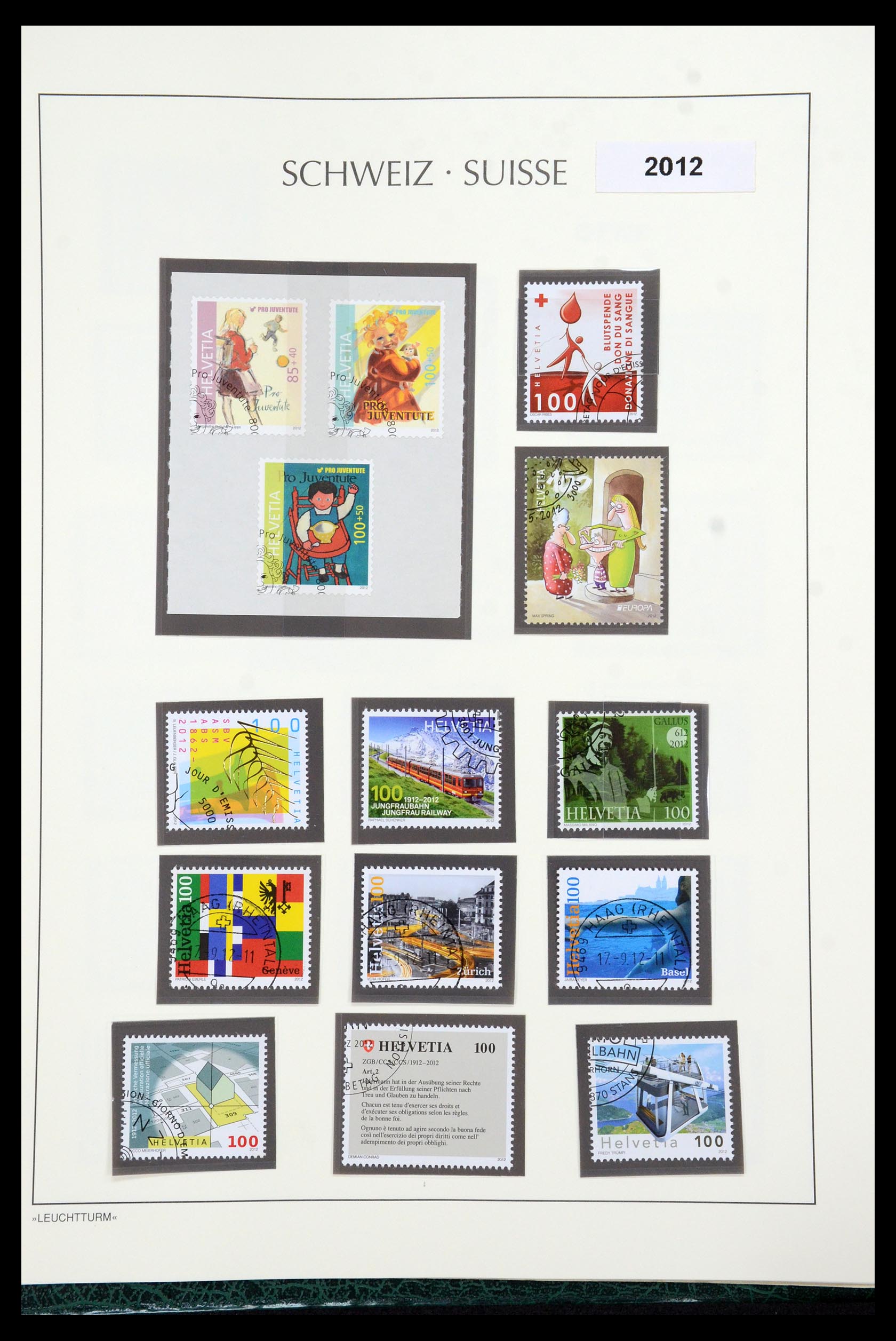 35967 212 - Stamp collection 35967 Switzerland 1960-2012.