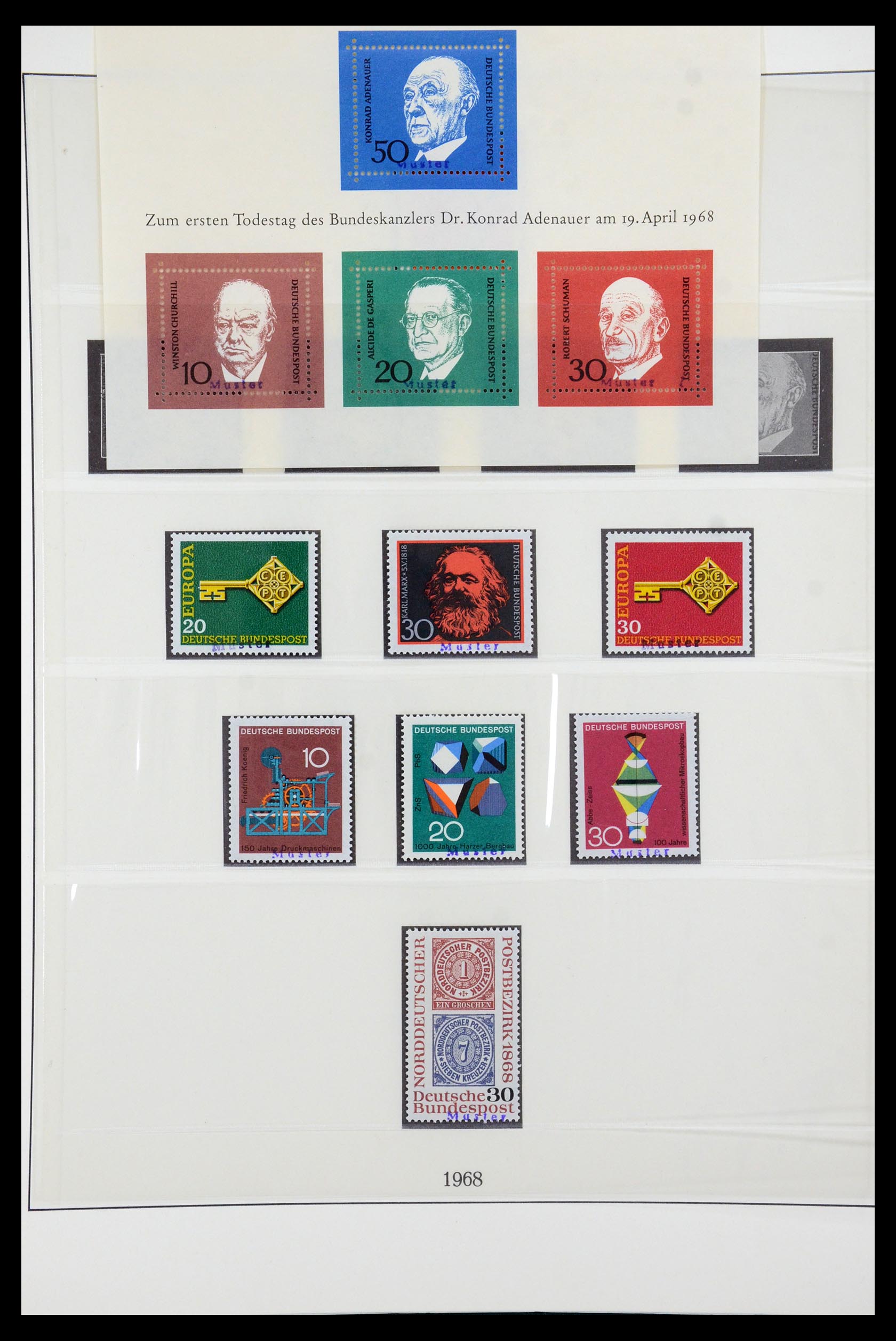 35973 032 - Postzegelverzameling 35973 Bundespost specimen 1952-2002.