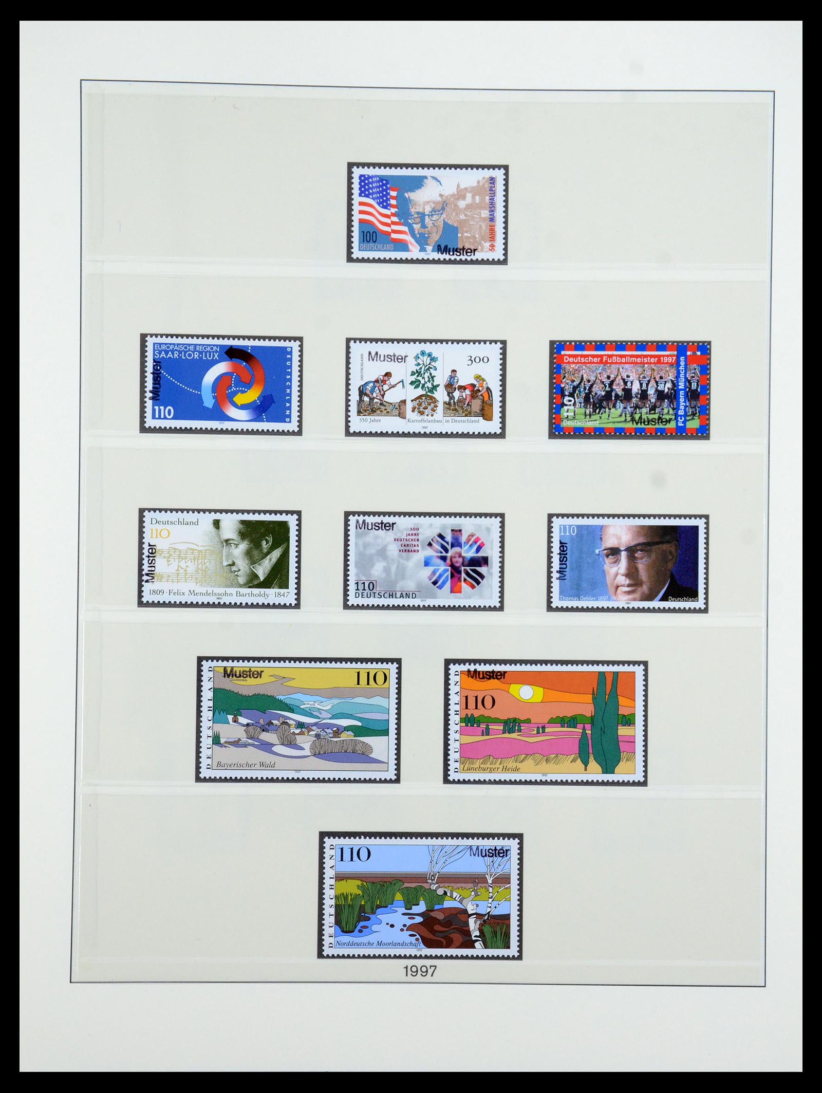 35973 195 - Postzegelverzameling 35973 Bundespost specimen 1952-2002.