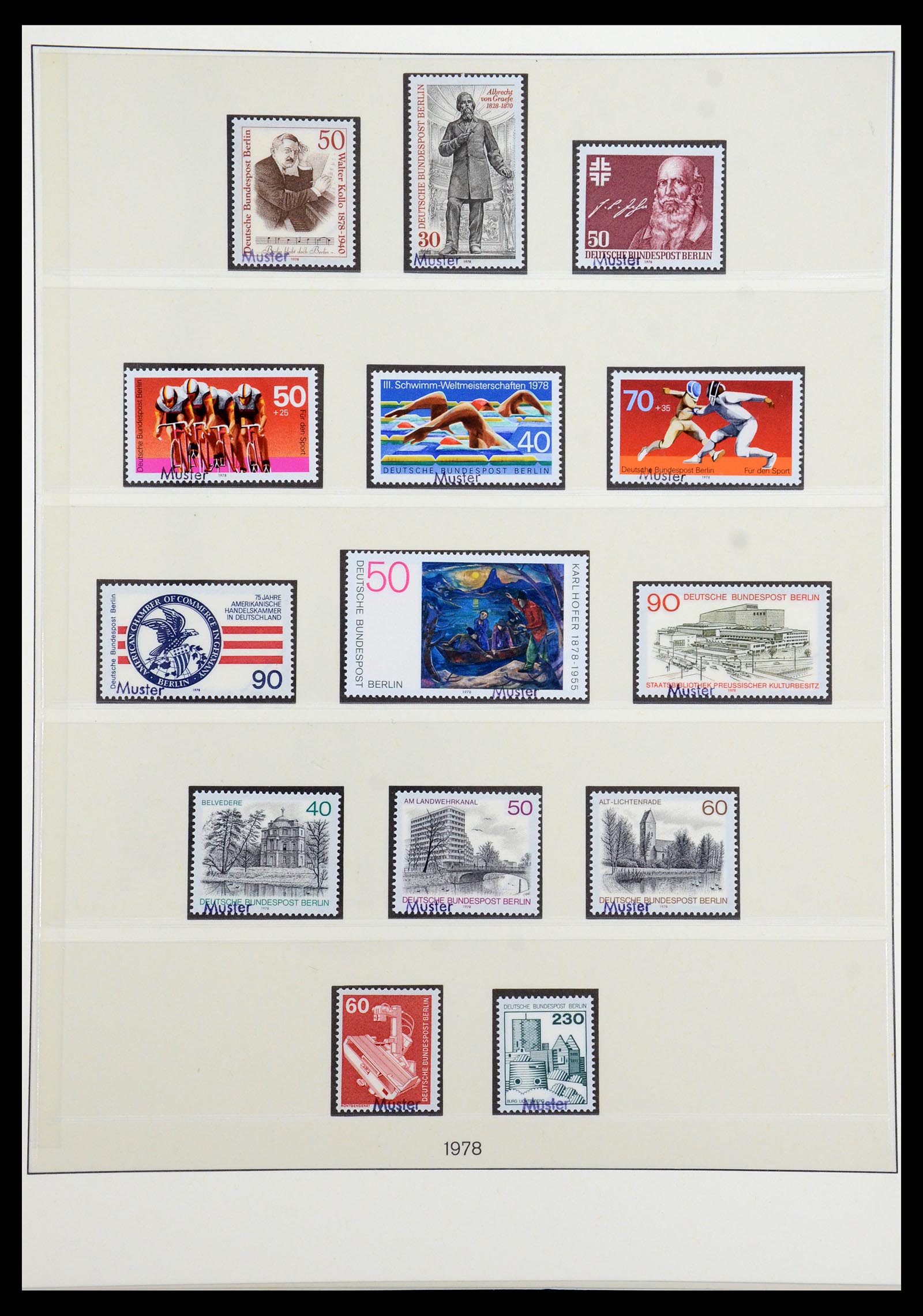 35974 031 - Postzegelverzameling 35974 Berlijn specimen 1963-1990.