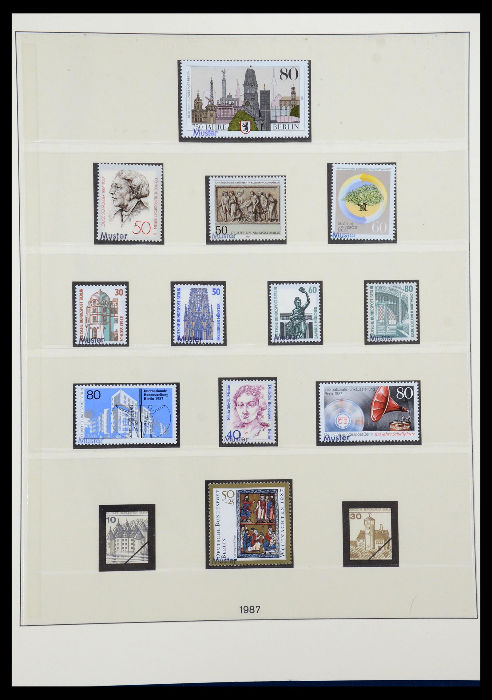 35974 055 - Postzegelverzameling 35974 Berlijn specimen 1963-1990.