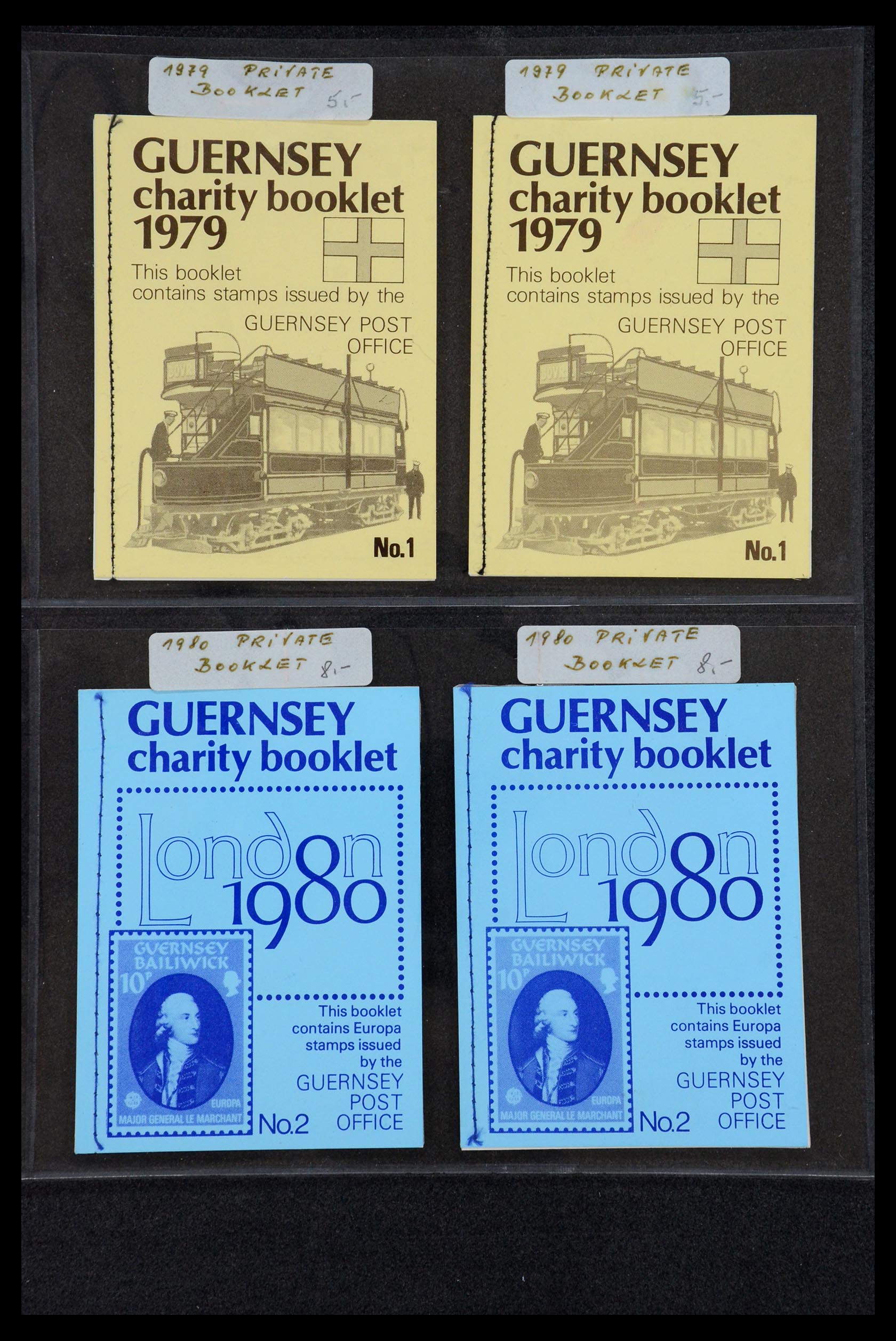 35976 003 - Postzegelverzameling 35976 Guernsey en Alderney postzegelboekjes 1969