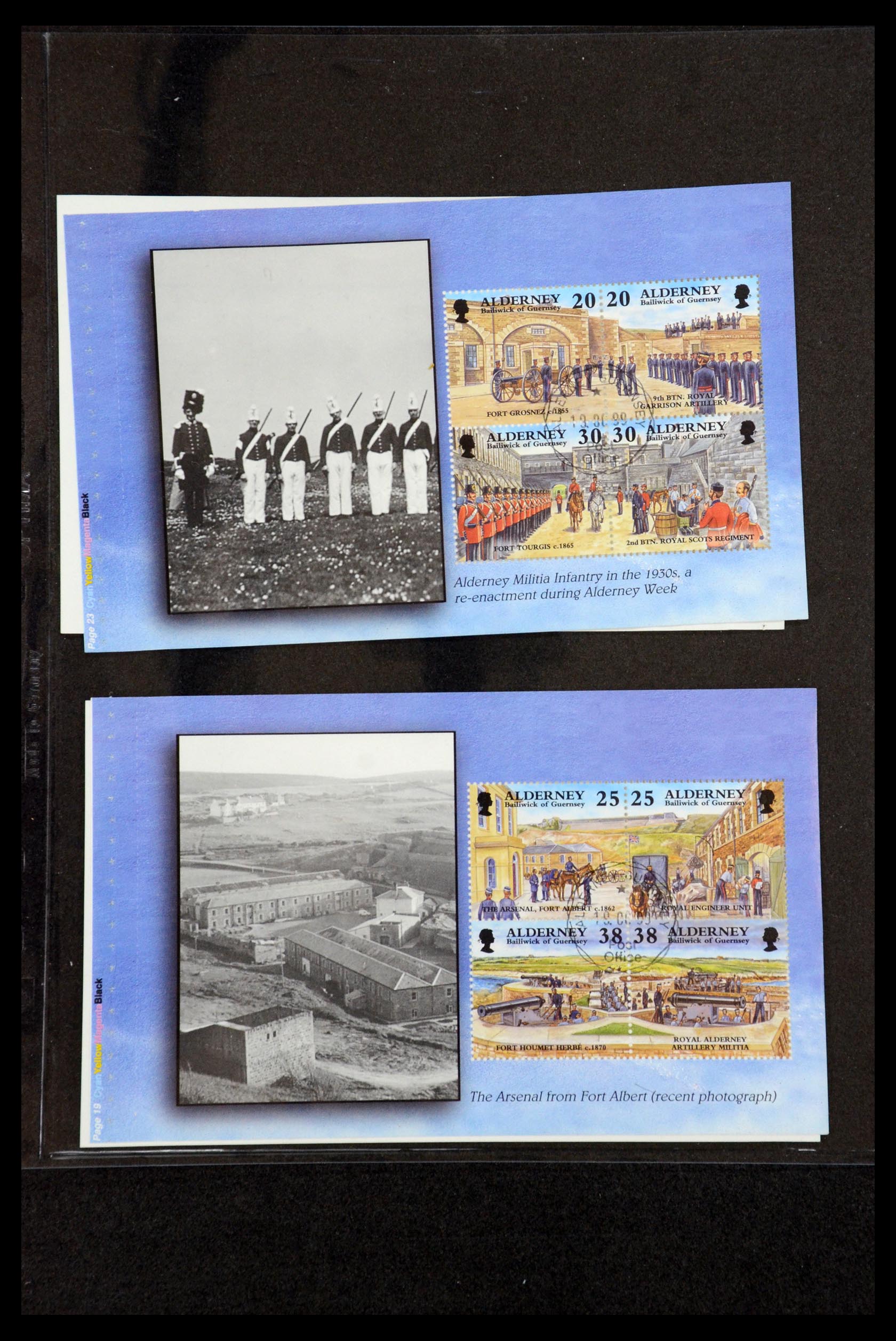 35976 018 - Postzegelverzameling 35976 Guernsey en Alderney postzegelboekjes 1969