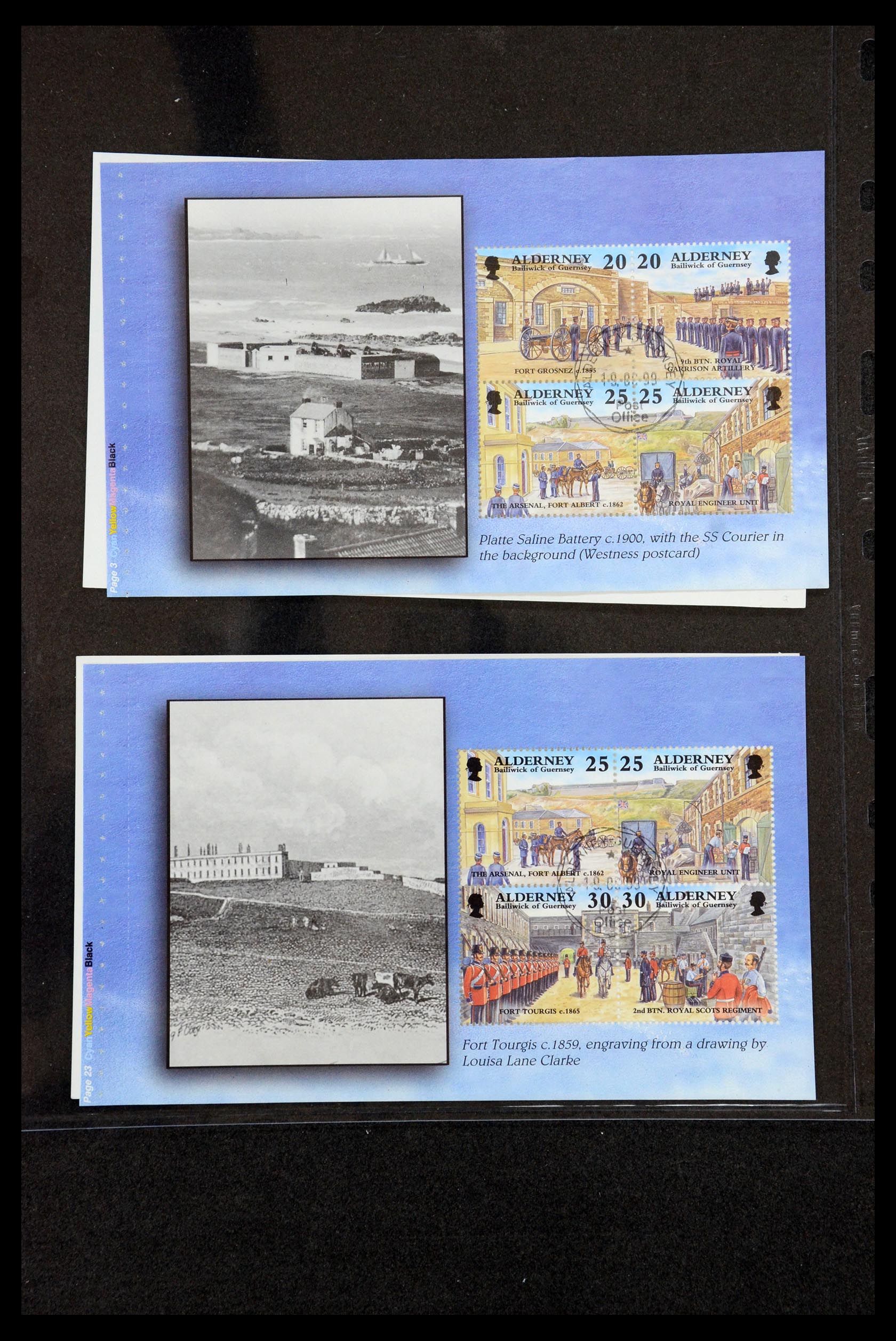 35976 019 - Postzegelverzameling 35976 Guernsey en Alderney postzegelboekjes 1969